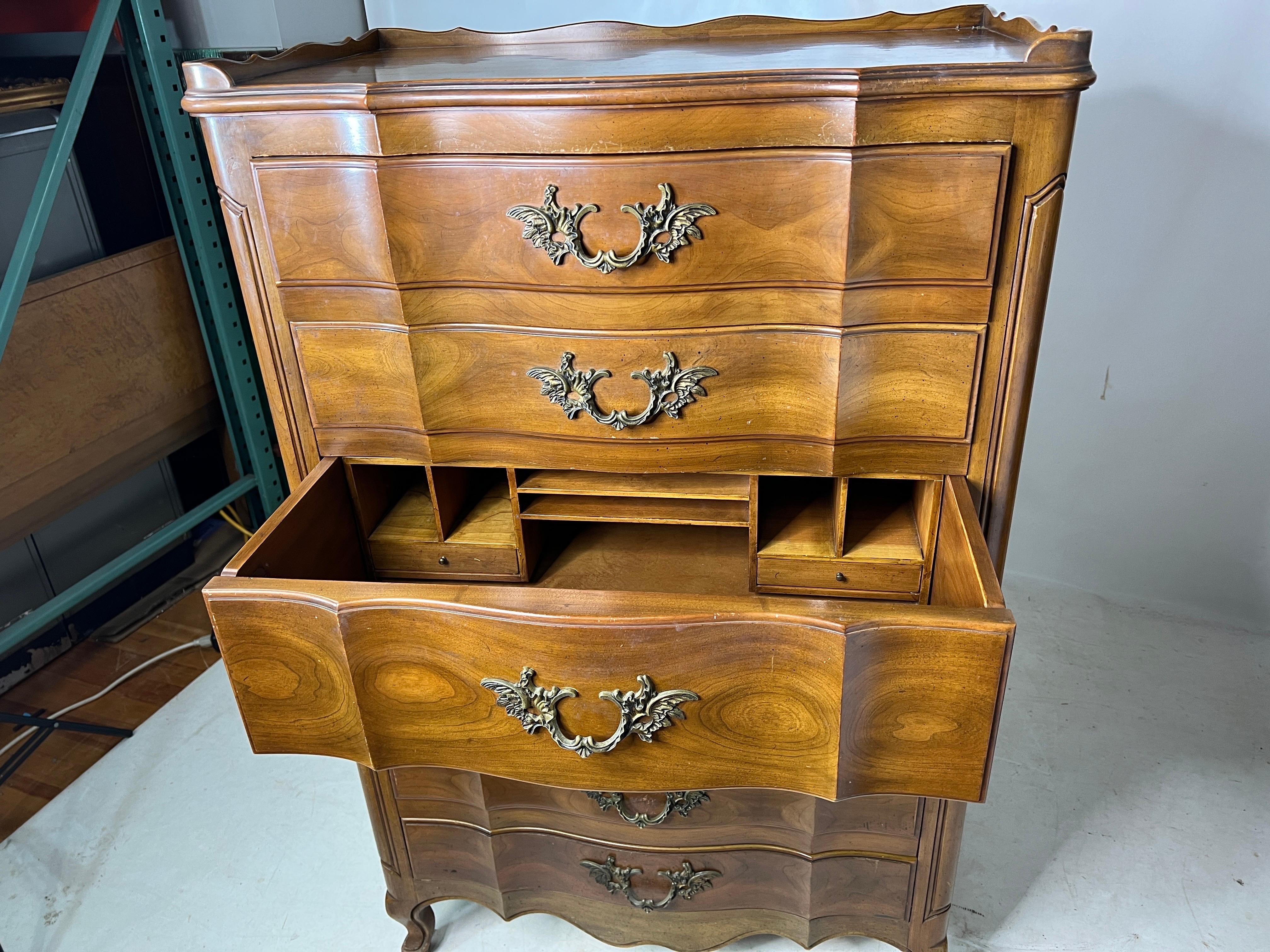 John Widdicomb French Provincial Style Tall Chest Dresser For Sale 3