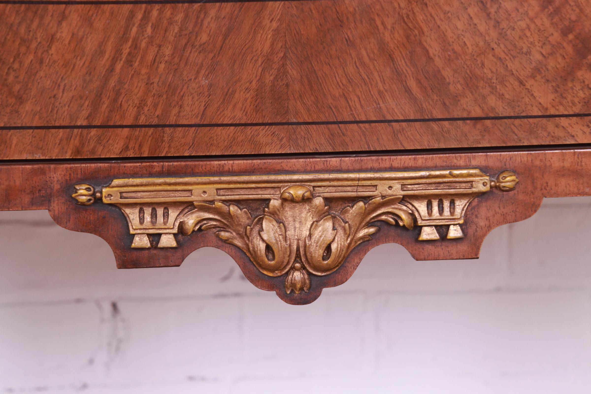 John Widdicomb French Regency Louis XVI Carved Walnut Vanity or Writing Desk 6