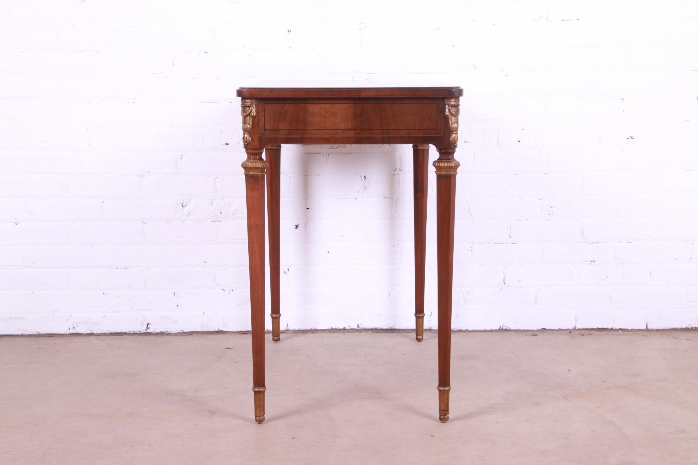 John Widdicomb French Regency Louis XVI Carved Walnut Vanity with Mirror, 1920s 12