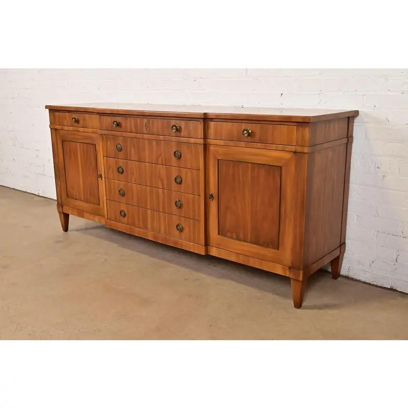 John Widdicomb French Regency Louis XVI Fruitwood Sideboard Credenza, Circa 1960 In Good Condition For Sale In South Bend, IN