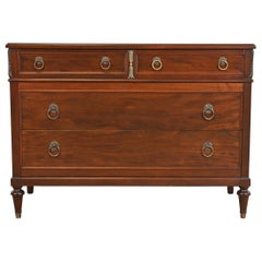 John Widdicomb French Regency Louis XVI Mahogany Chest of Drawers, Refinished