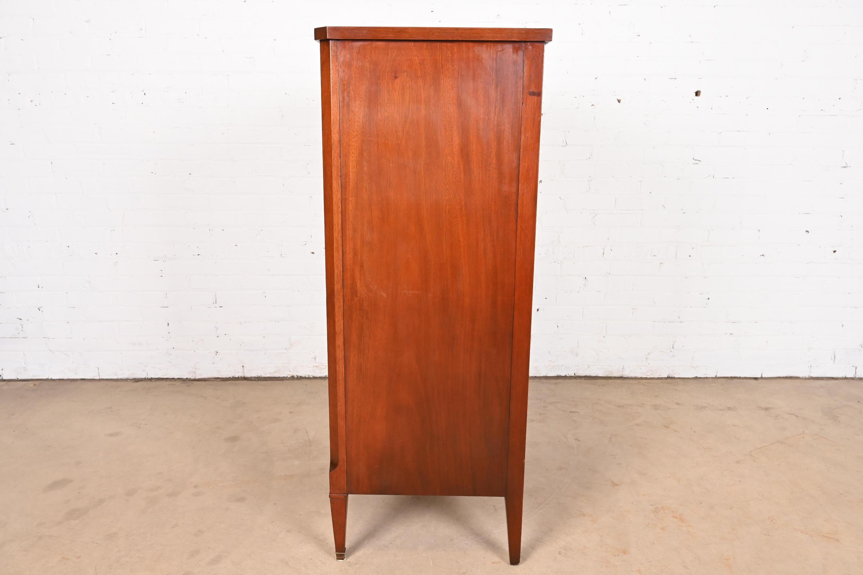 John Widdicomb French Regency Louis XVI Mahogany Highboy Dresser, 1940s 6
