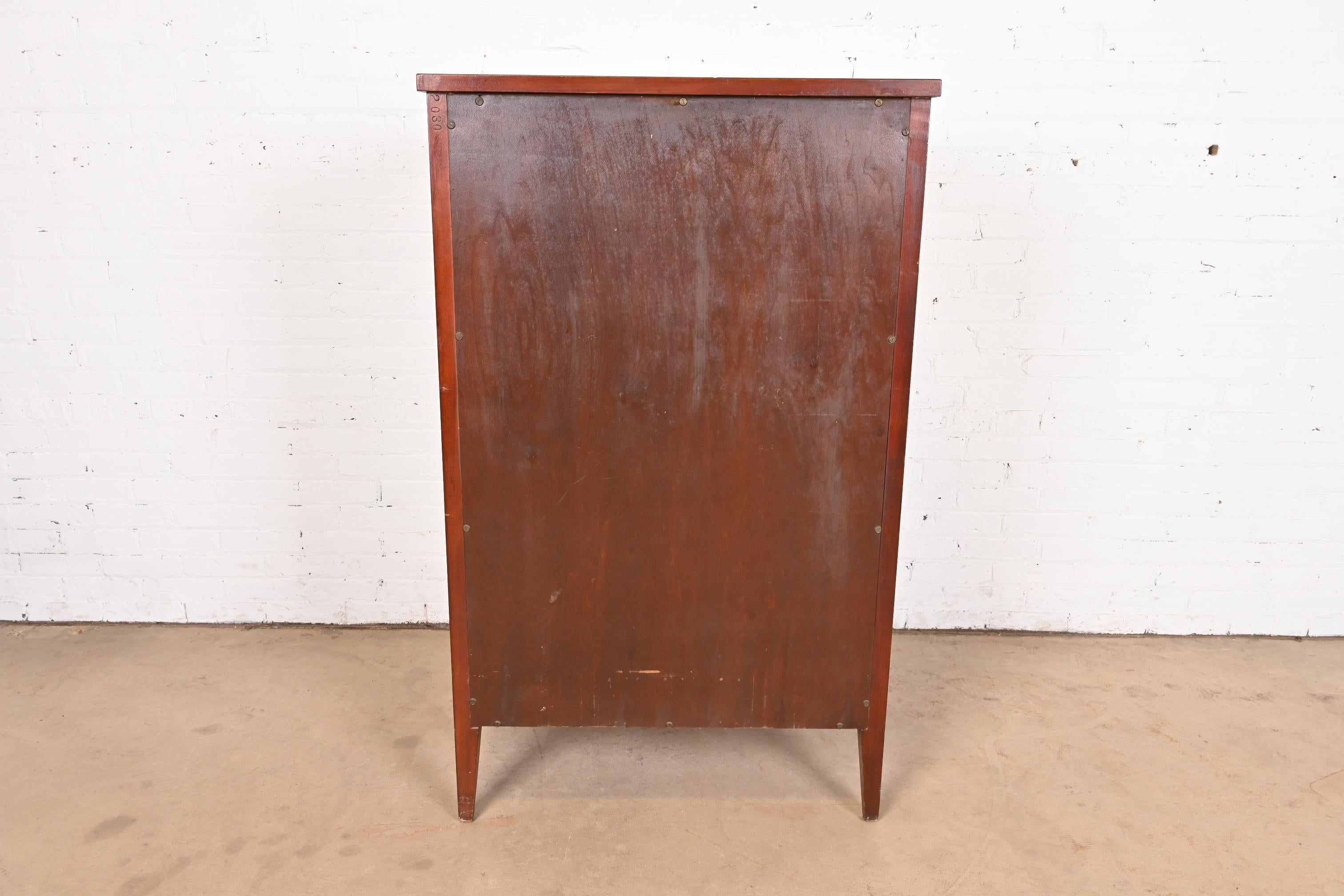 John Widdicomb French Regency Louis XVI Mahogany Highboy Dresser, 1940s 7
