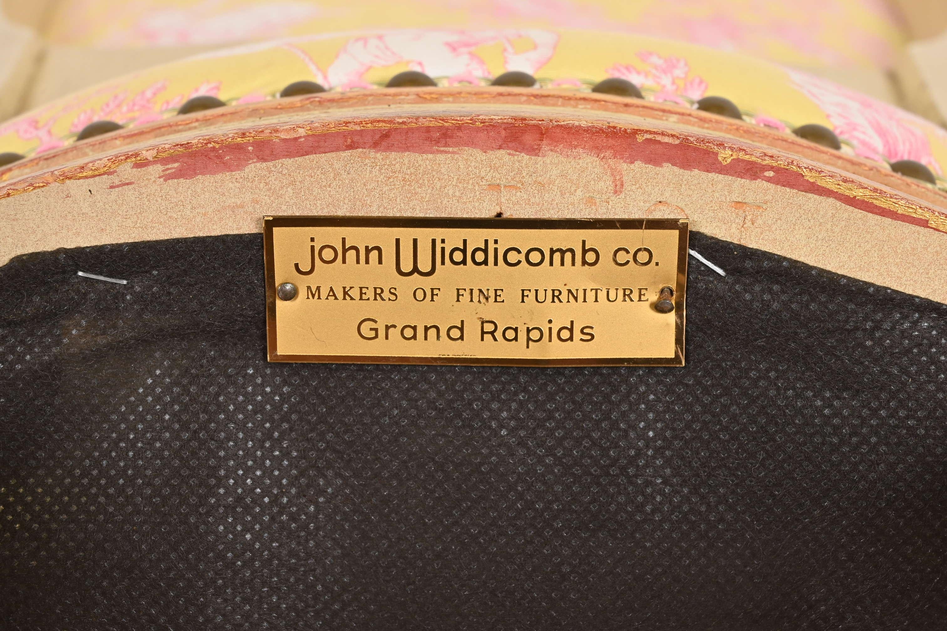 John Widdicomb French Regency Louis XVI Painted Desk Chair or Side Chair, 1960s For Sale 5