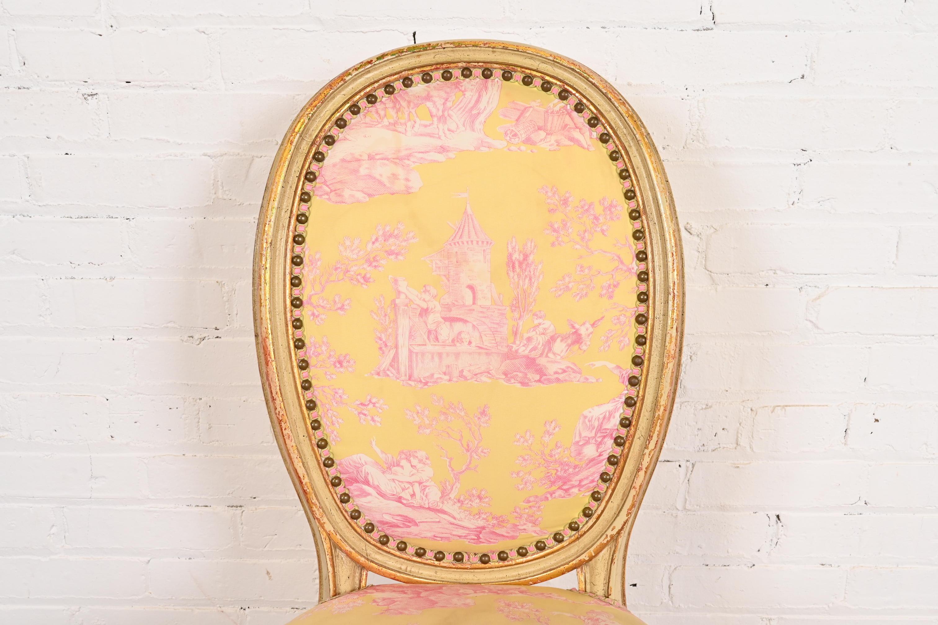 John Widdicomb French Regency Louis XVI Painted Desk Chair or Side Chair, 1960s For Sale 1