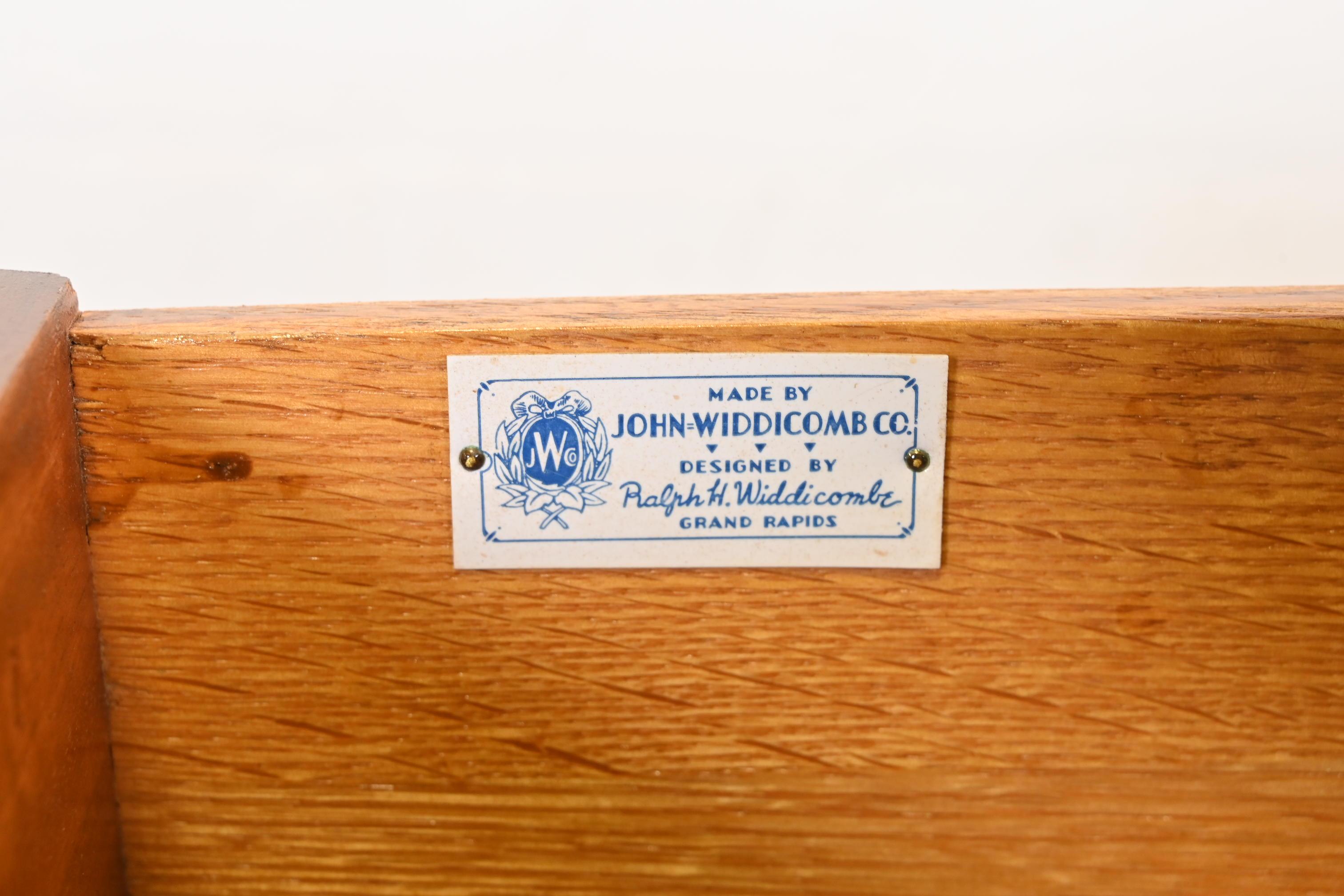 John Widdicomb French Regency Louis XVI Walnut Demilune Writing Desk 5