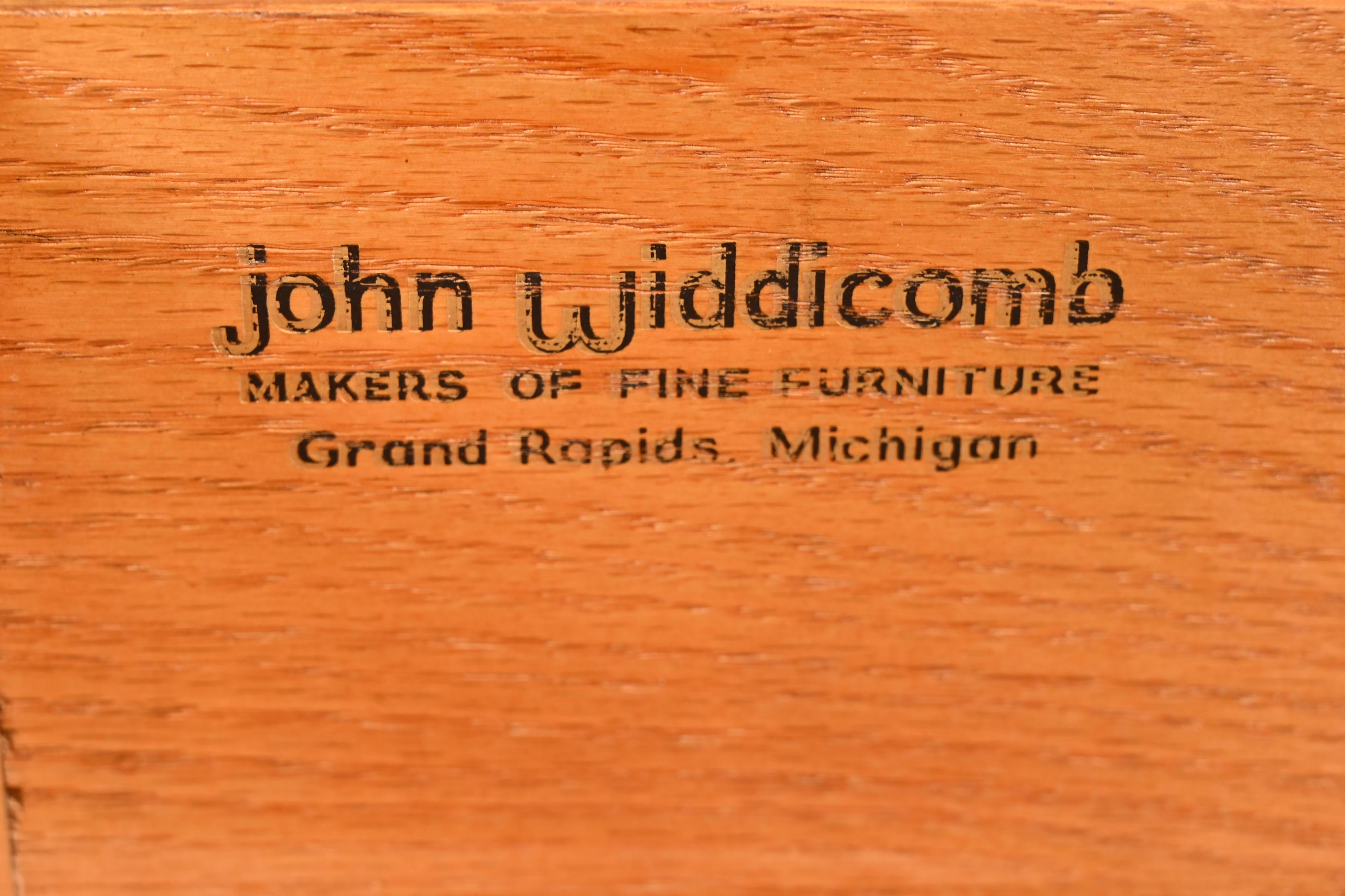 John Widdicomb French Regency Walnut and Burl Wood Dresser or Credenza, 1960s 5