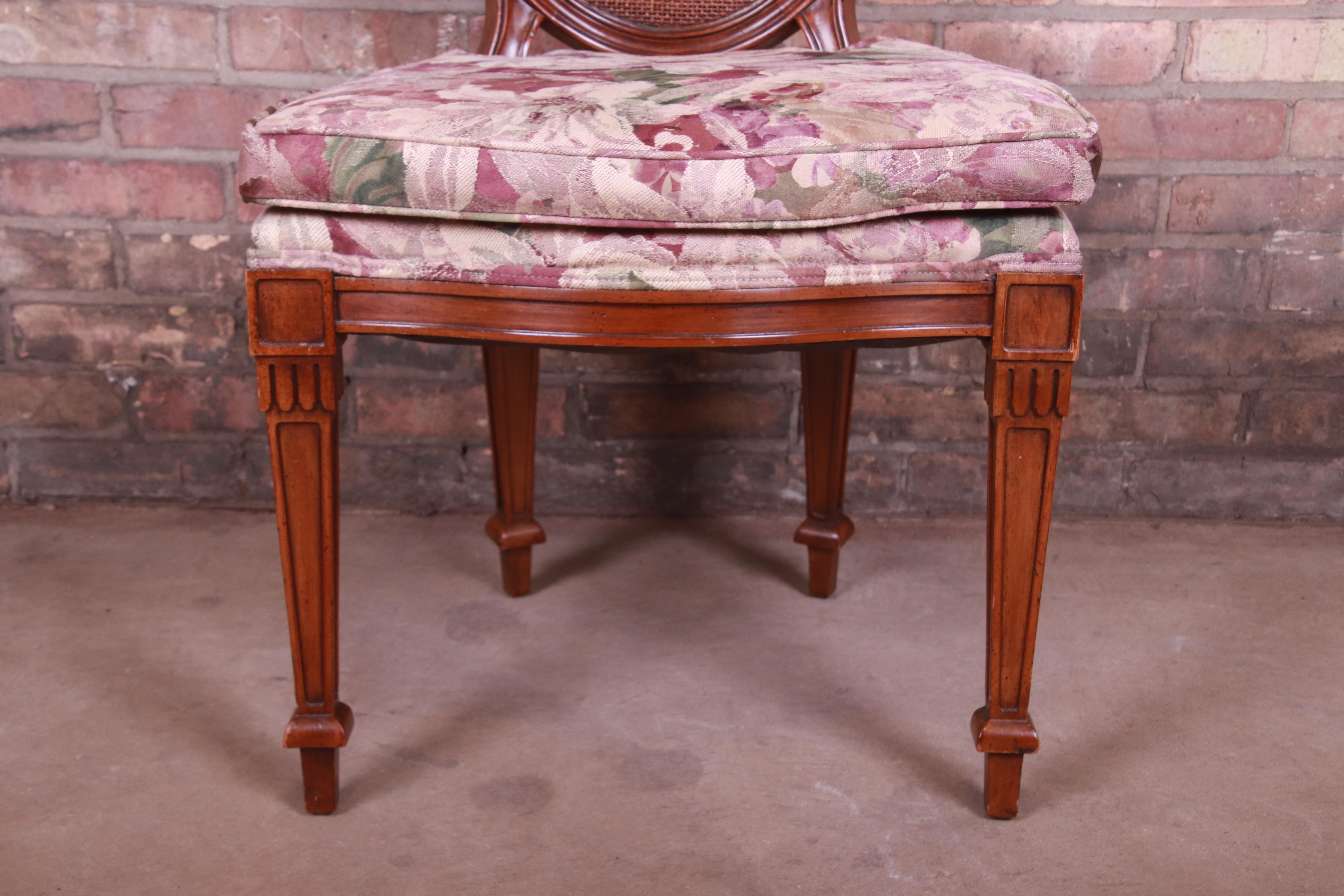 John Widdicomb French Regency Walnut and Cane Dining Chairs, Set of Six 4