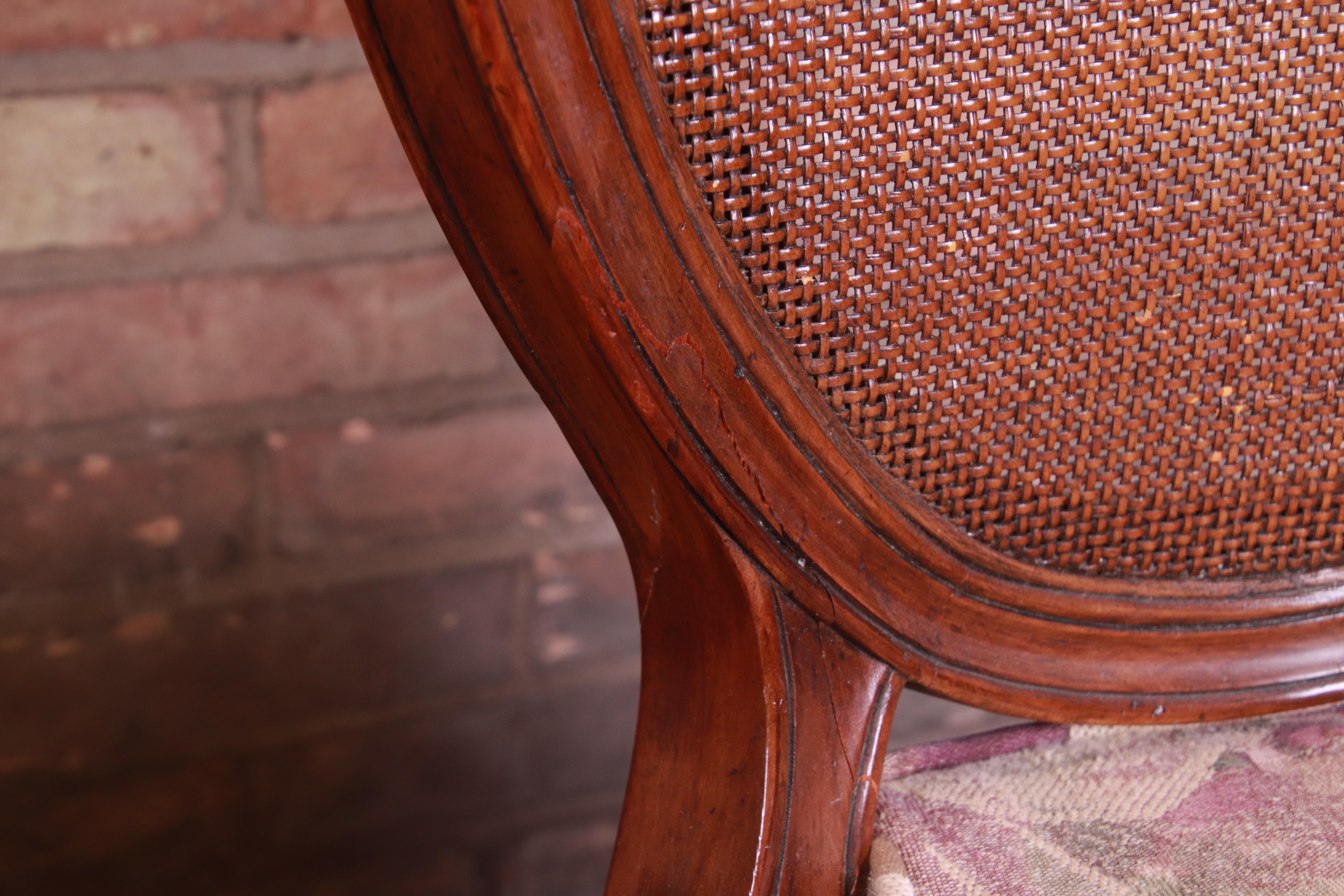 John Widdicomb French Regency Walnut and Cane Dining Chairs, Set of Six 9
