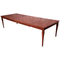 John Widdicomb French Regency Walnut Extension Dining Table, Newly Refinished