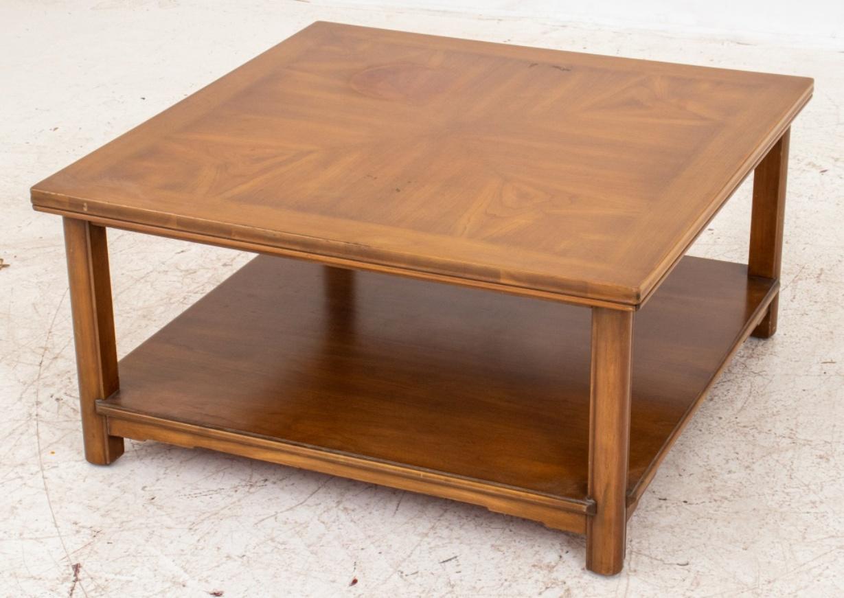John Widdicomb Fruitwood Square Coffee Table In Good Condition In New York, NY