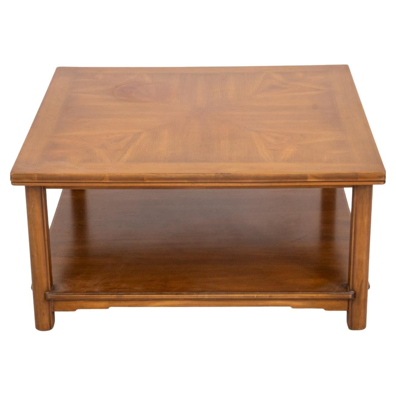 John Widdicomb Fruitwood Square Coffee Table