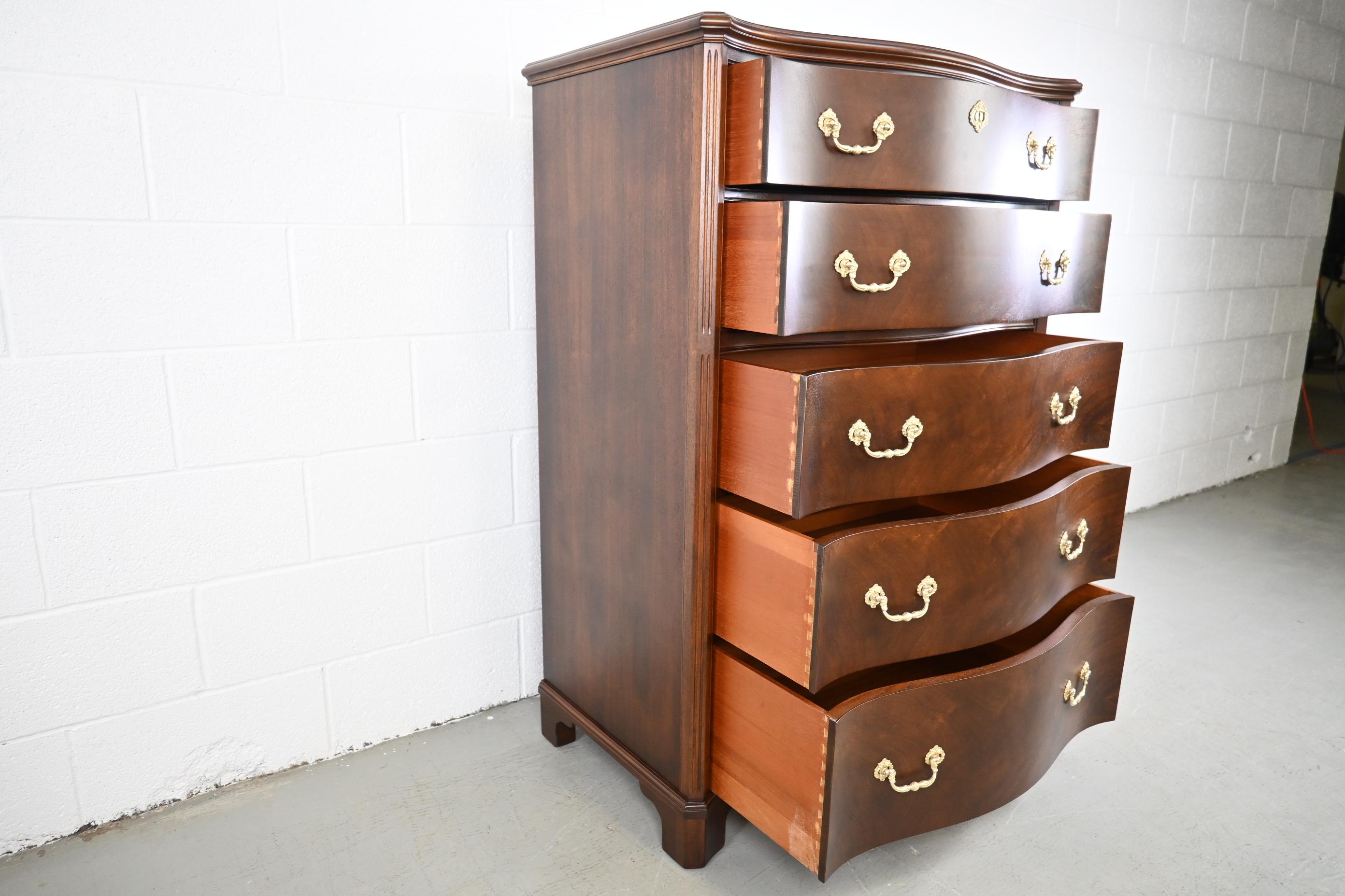 Mid-20th Century John Widdicomb Furniture Traditional Hepplewhite Highboy Dresser