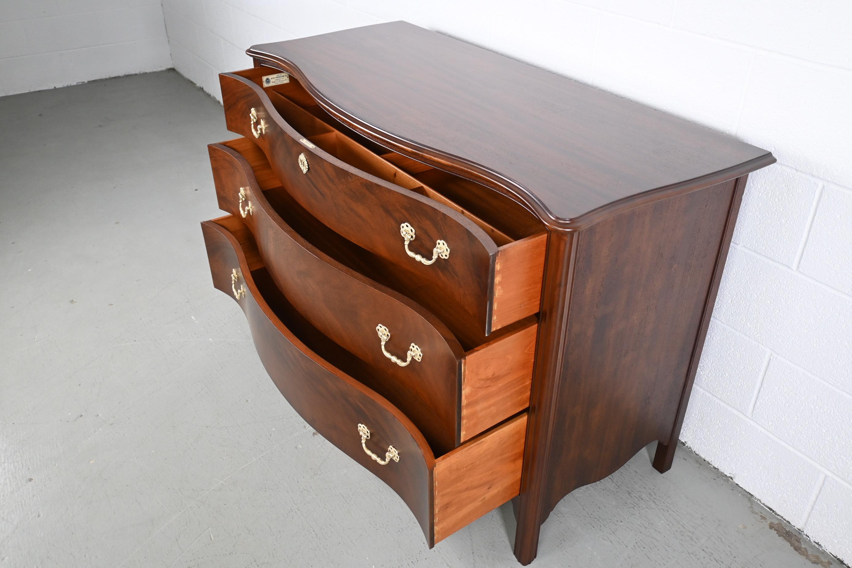 John Widdicomb Furniture Traditional Hepplewhite Serpentine Front Dresser 3