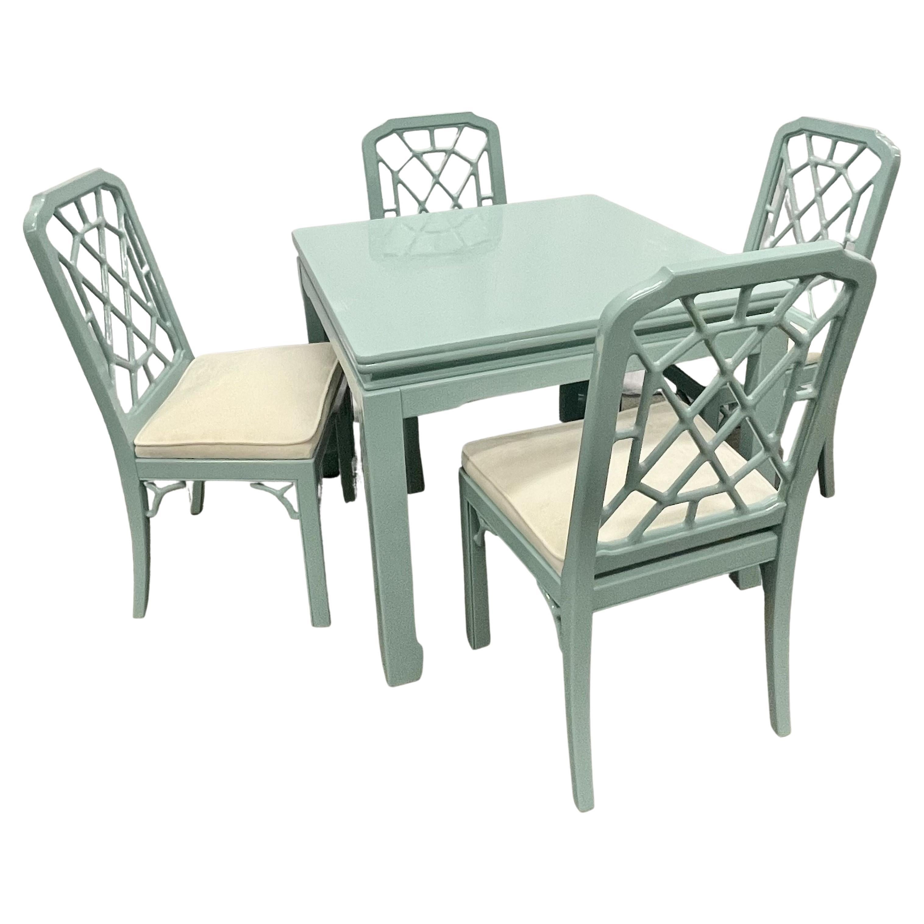 John Widdicomb Game, Dining, Card Table and Chairs Set, Mid-Century Modern