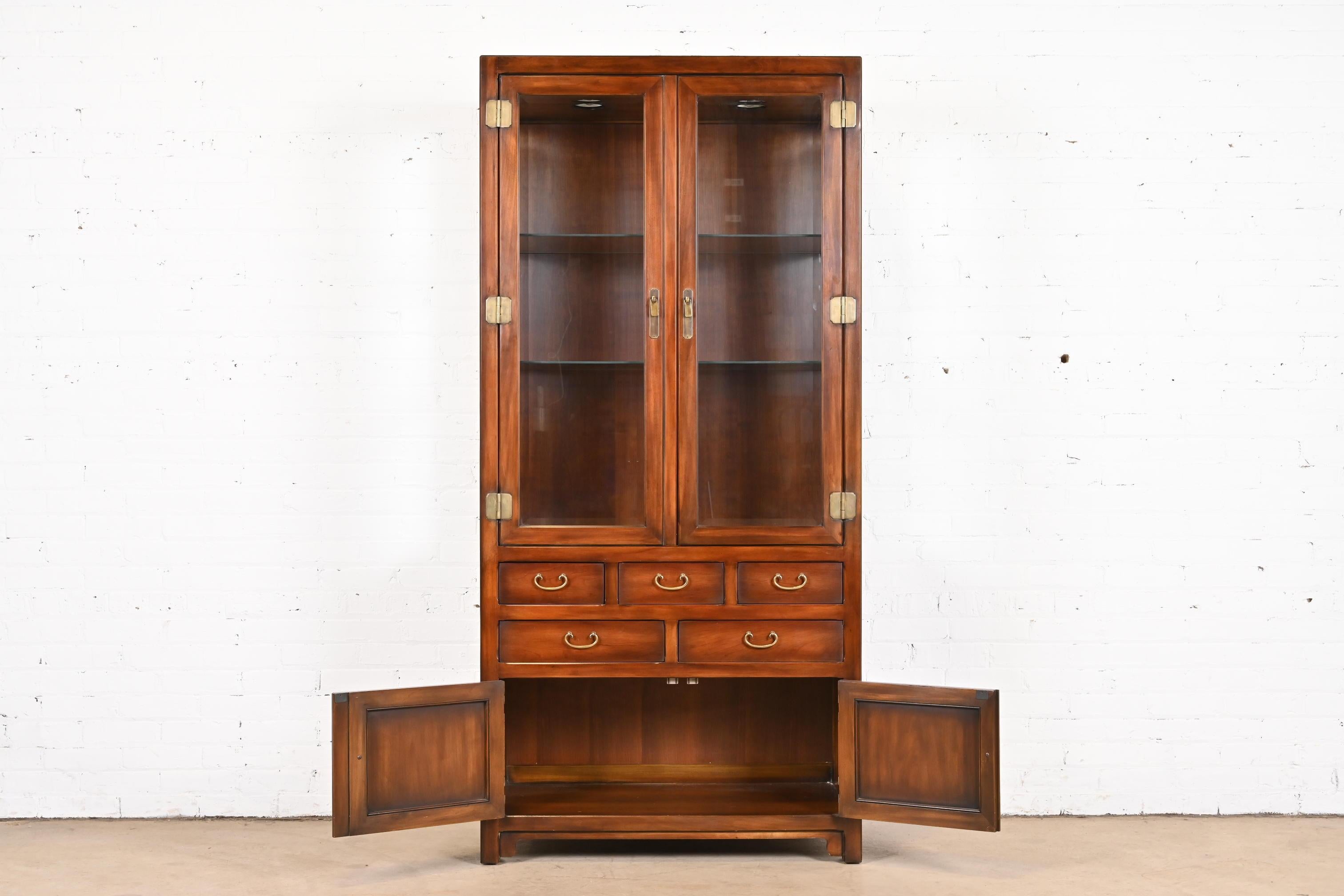 John Widdicomb Hollywood Regency Mahogany Bookcase or Display Cabinet 2