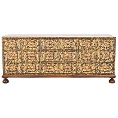 John Widdicomb Mediterranean Treasure Chest Low Credenza, 1960s