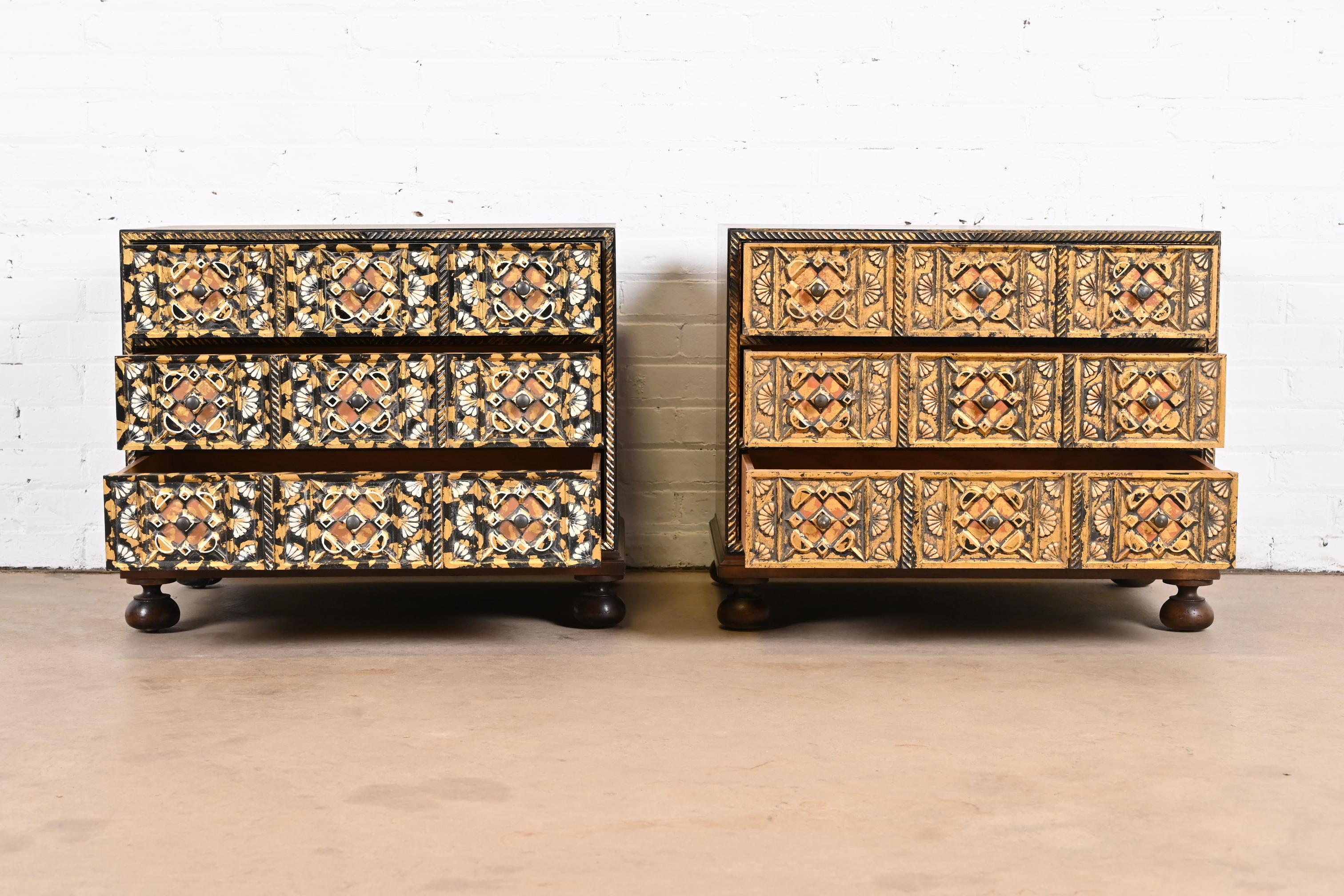 Mahogany John Widdicomb Mediterranean Treasure Chests, 1960s