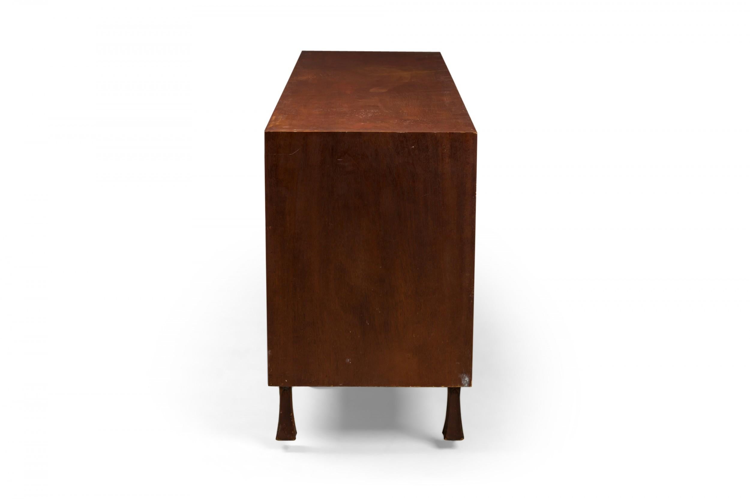 John Widdicomb Mid-Century American Modern Walnut and Bronze Dresser For Sale 7