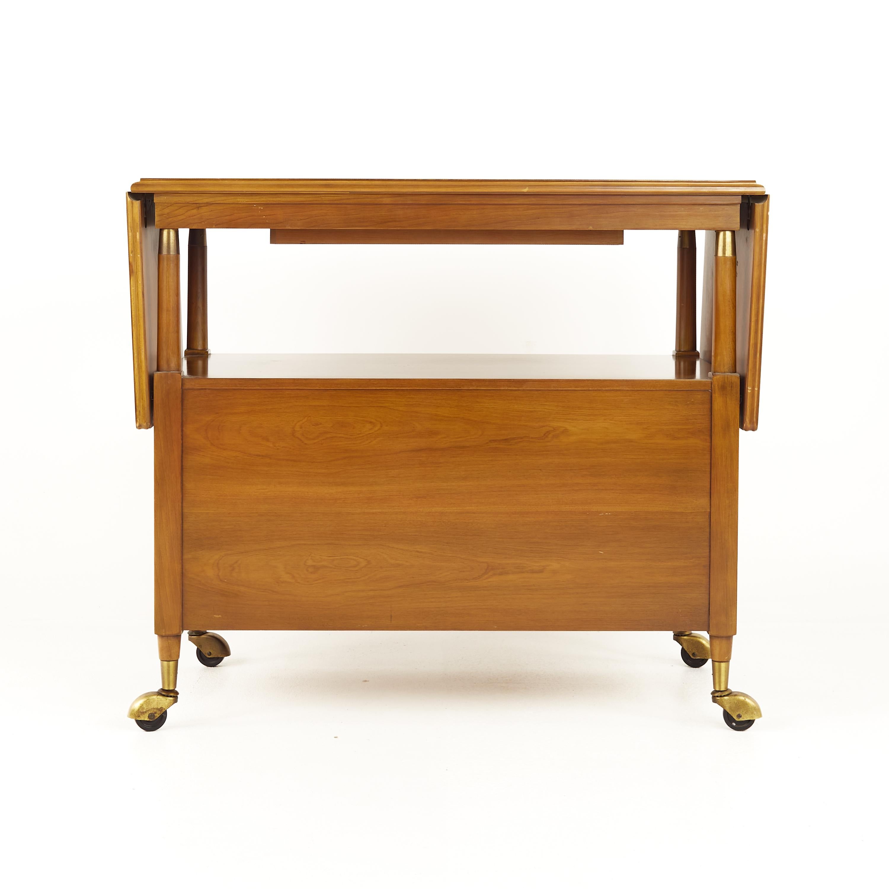 John Widdicomb Mid Century Bar Cart In Good Condition In Countryside, IL