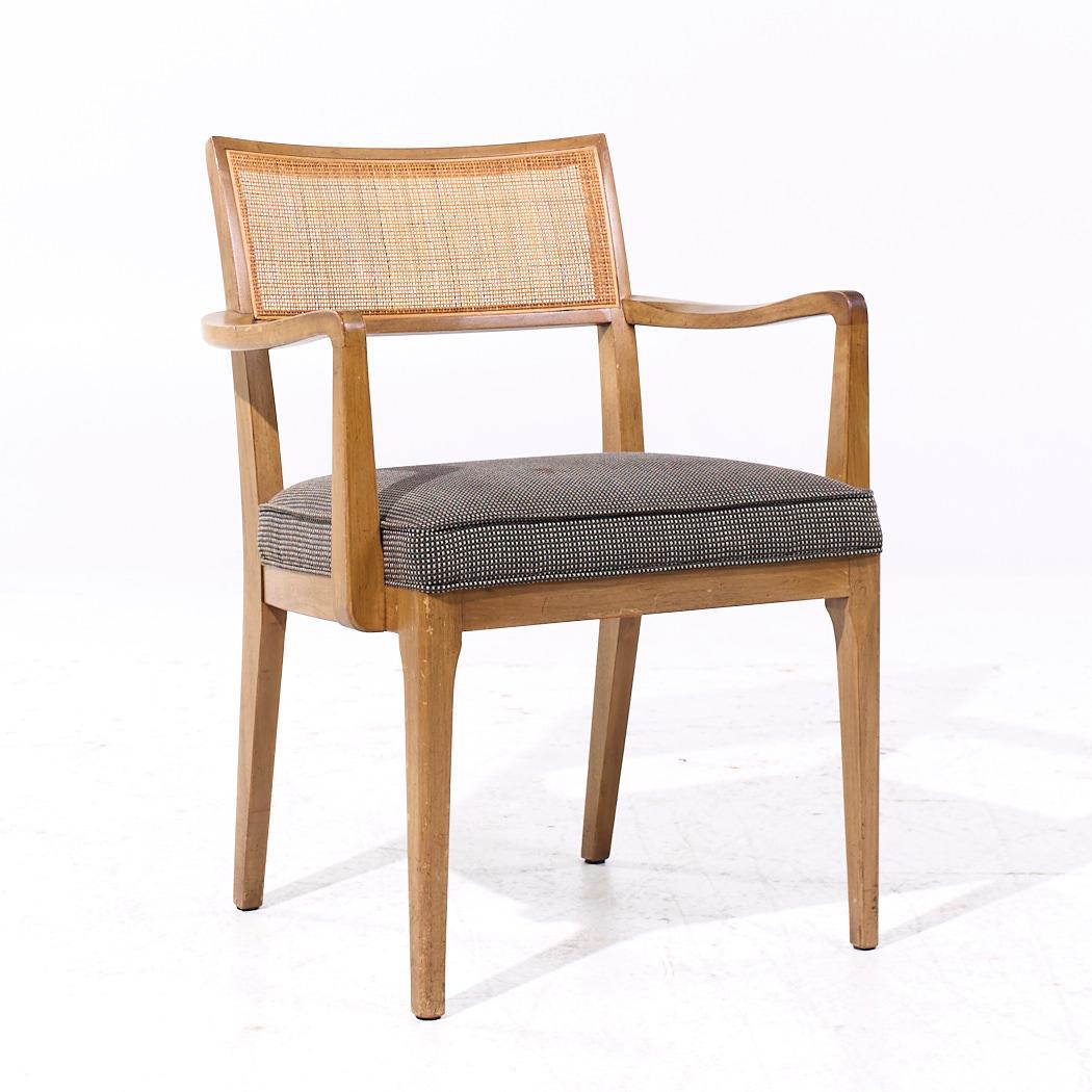 John Widdicomb Mid Century Cane und gebleichtes Mahagoni Esszimmerstühle - Satz von 6 (amerikanisch) im Angebot