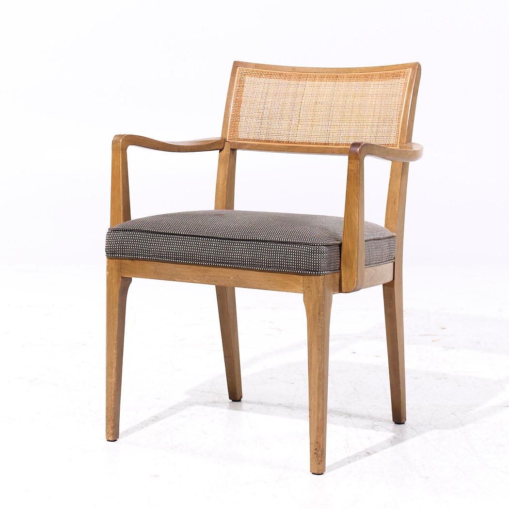 John Widdicomb Mid Century Cane und gebleichtes Mahagoni Esszimmerstühle - Satz von 6 im Zustand „Gut“ im Angebot in Countryside, IL