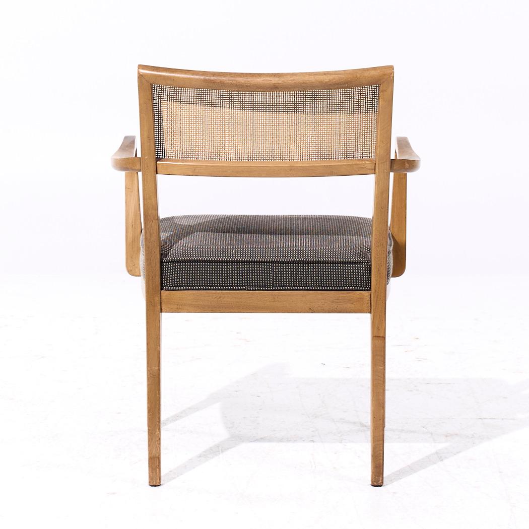 John Widdicomb Mid Century Cane und gebleichtes Mahagoni Esszimmerstühle - Satz von 6 (Gehstock) im Angebot