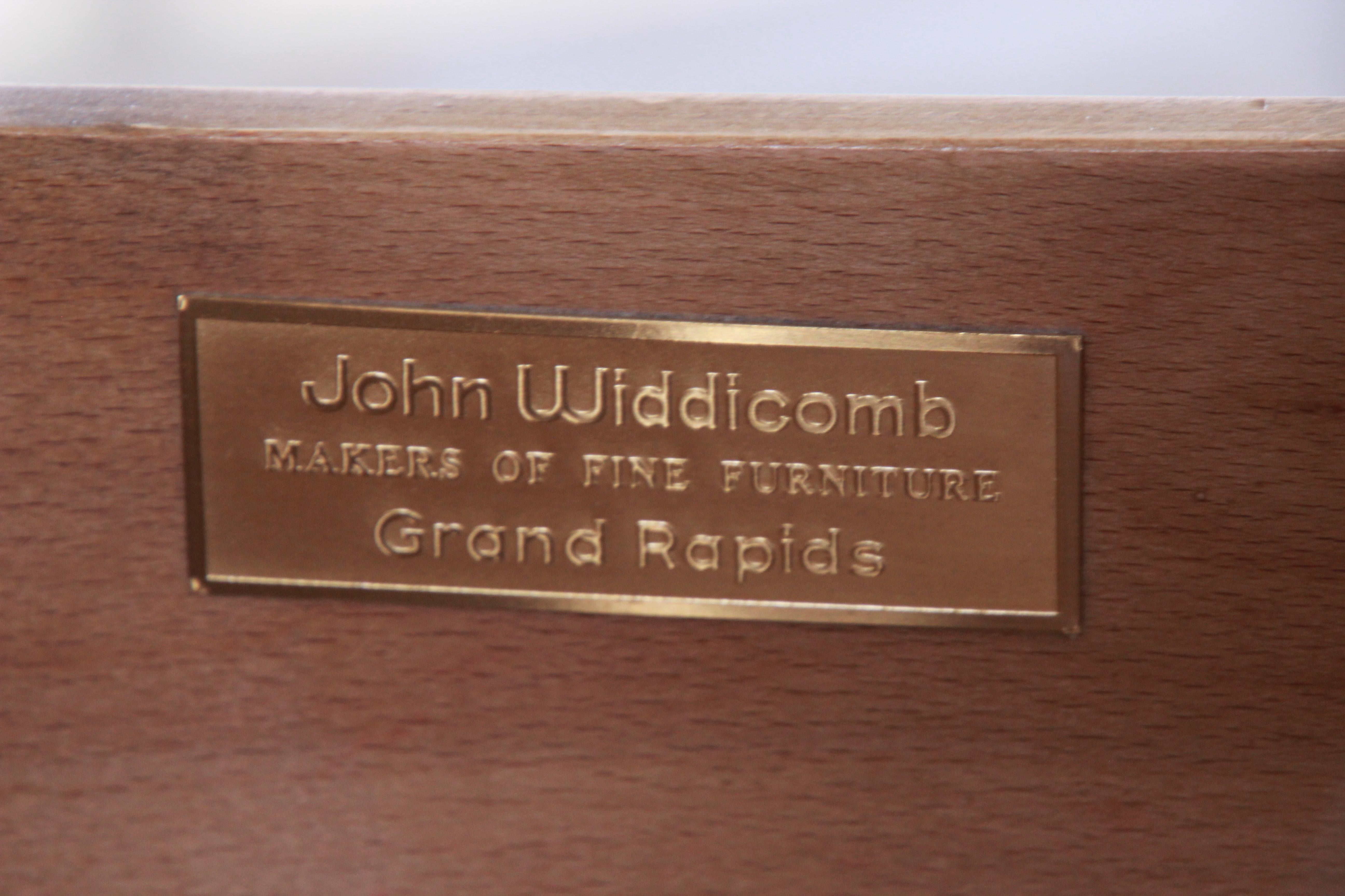 John Widdicomb Mid-Century Hollywood Regency Campaign Burl Wood Armoire Dresser 3