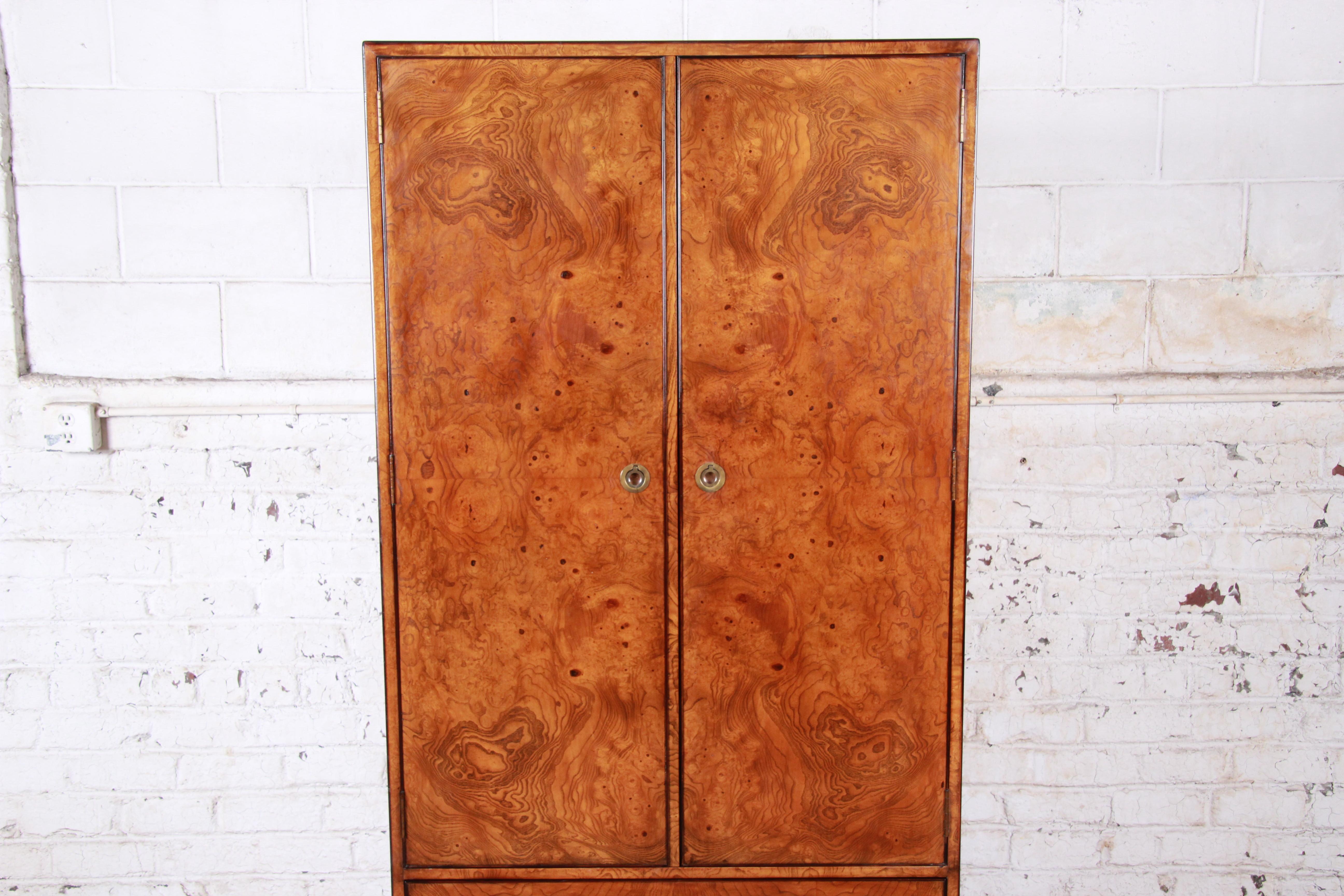 burlwood armoire