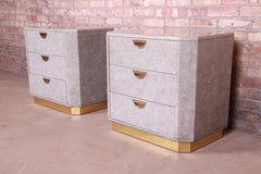 John Widdicomb Midcentury Hollywood Regency Nightstands, circa 1970s