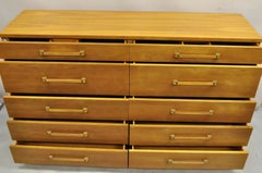 John Widdicomb, grand coffre à 10 tiroirs en acajou blond, moderne du milieu du siècle dernier