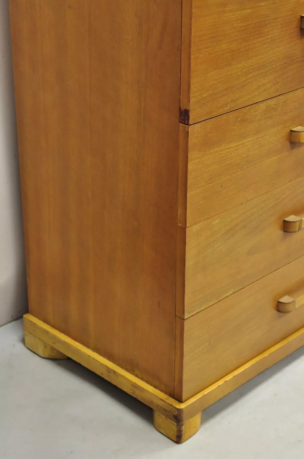 John Widdicomb Mid Century Modern 10 Drawer Blonde Mahogany Large Dresser Chest For Sale 1