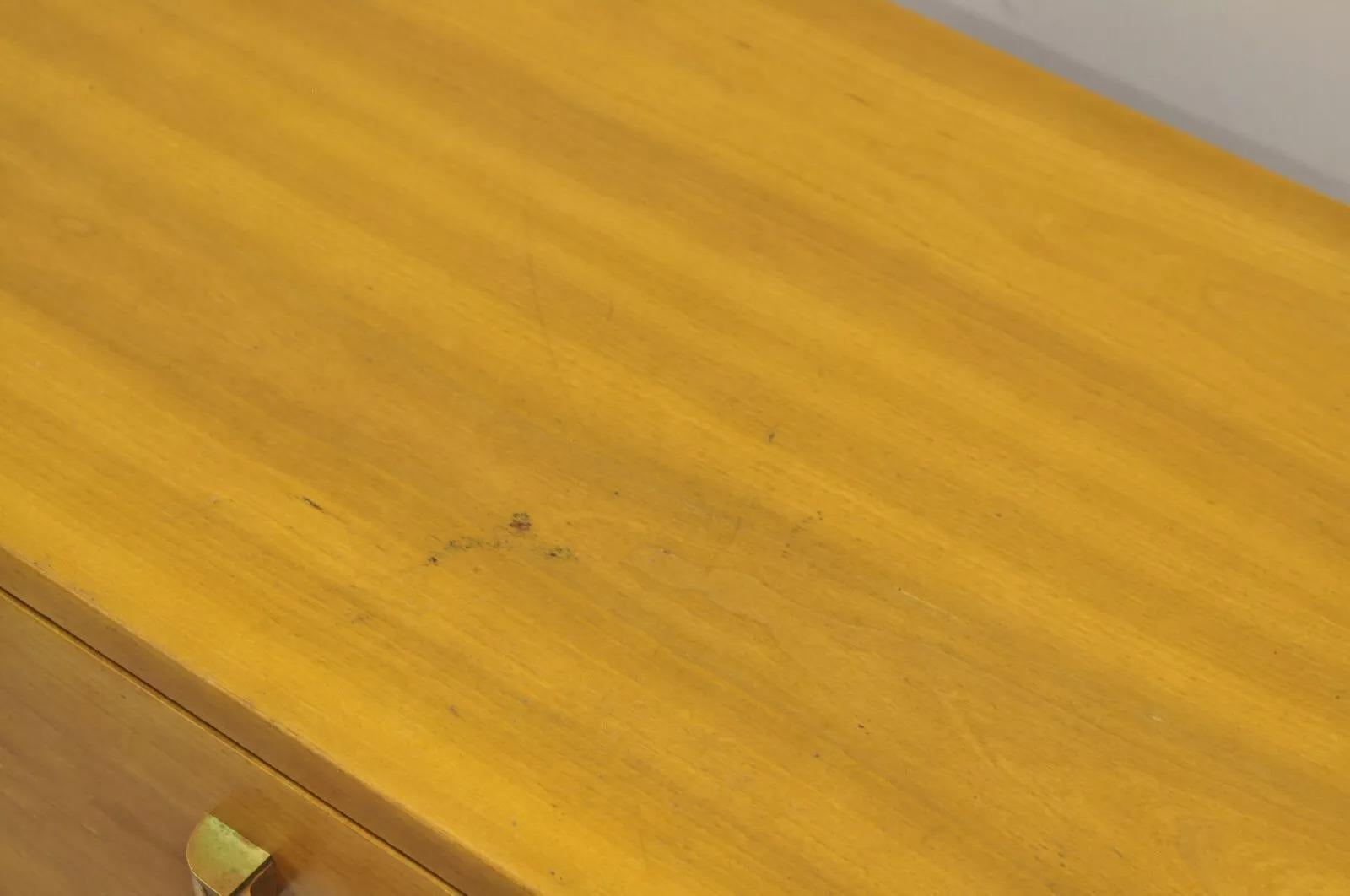John Widdicomb Mid Century Modern 10 Drawer Blonde Mahogany Large Dresser Chest For Sale 3