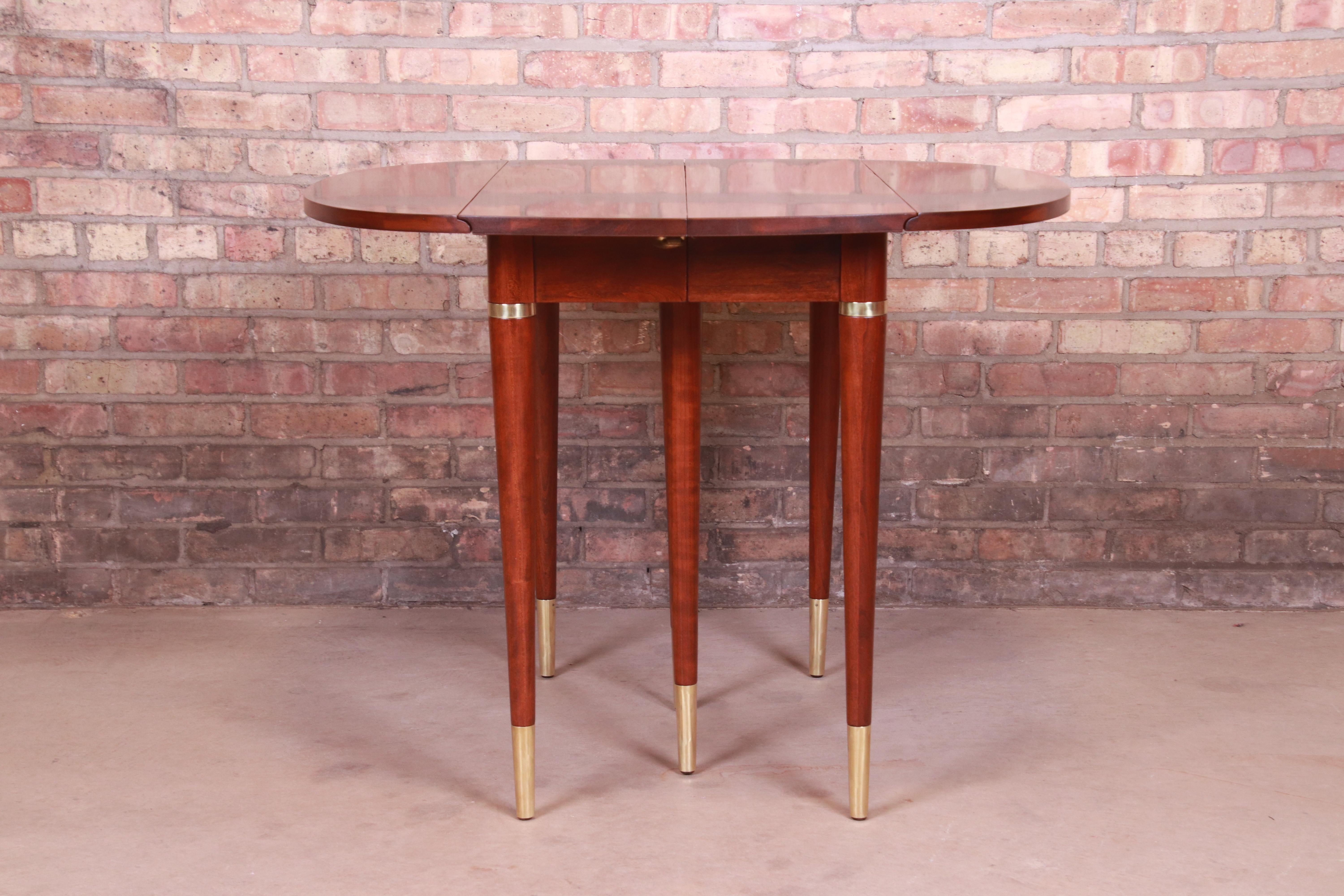 John Widdicomb Mid-Century Modern Cherry Wood Extension Dining Table, Refinished 4