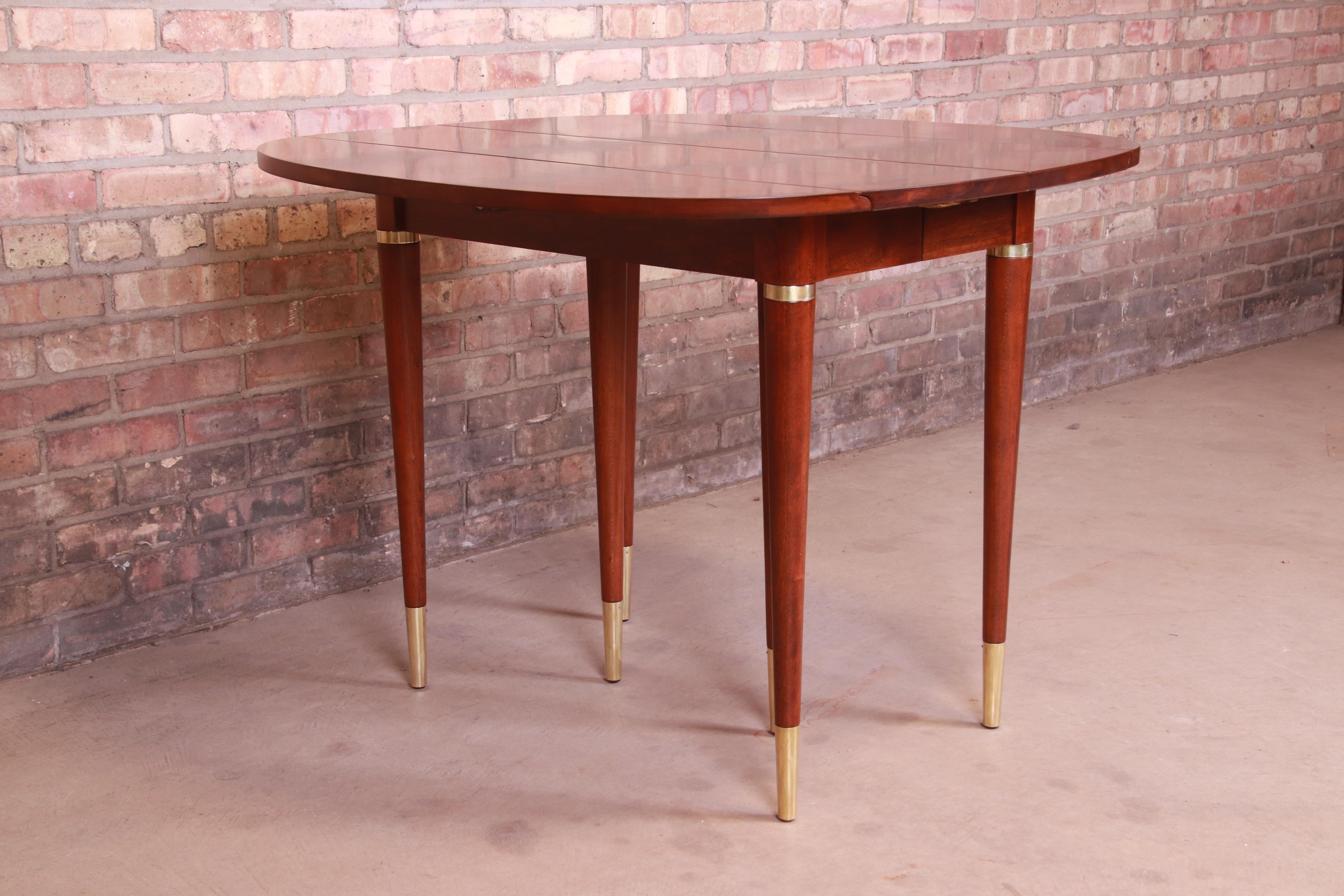 John Widdicomb Mid-Century Modern Cherry Wood Extension Dining Table, Refinished 7