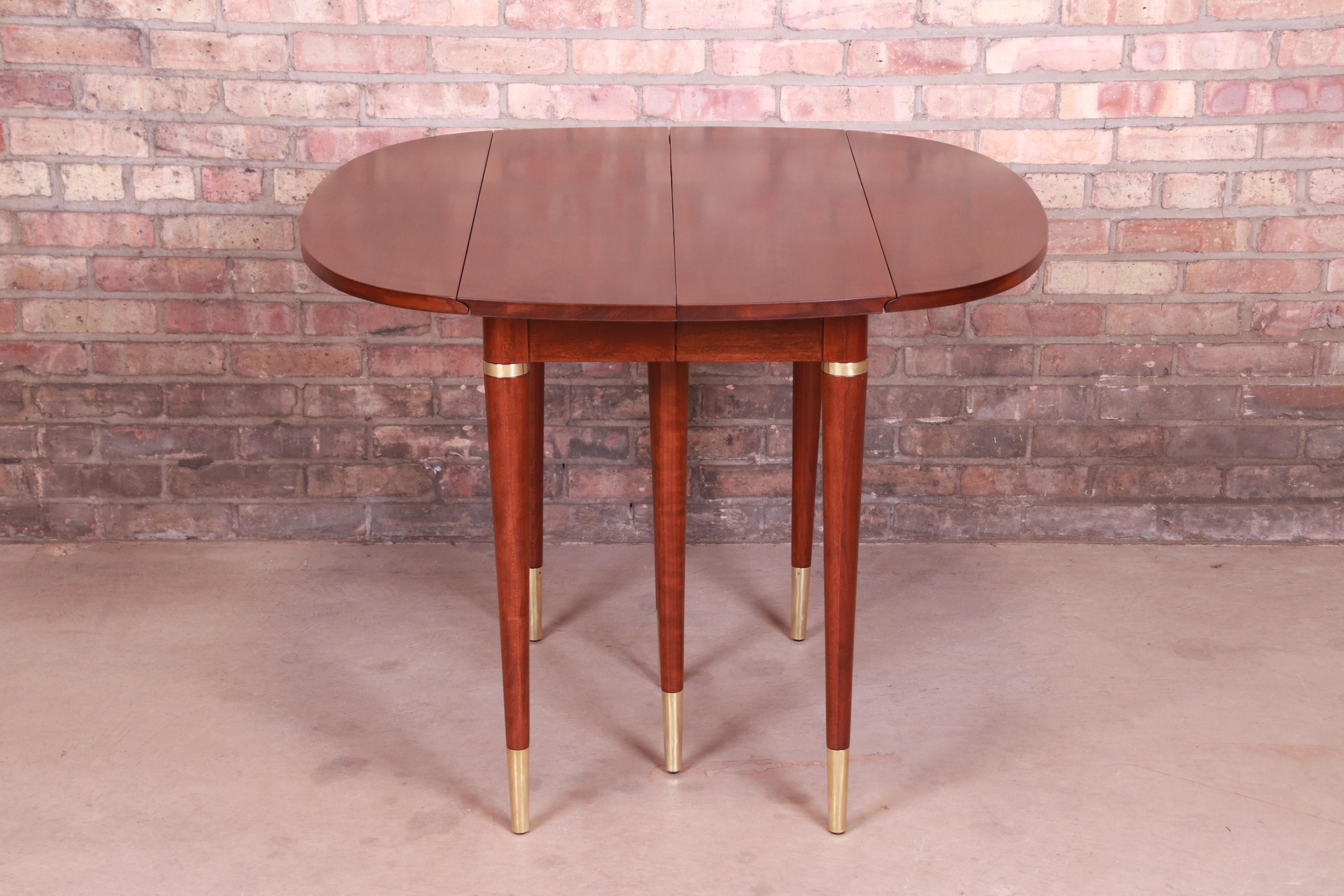 John Widdicomb Mid-Century Modern Cherry Wood Extension Dining Table, Refinished 3