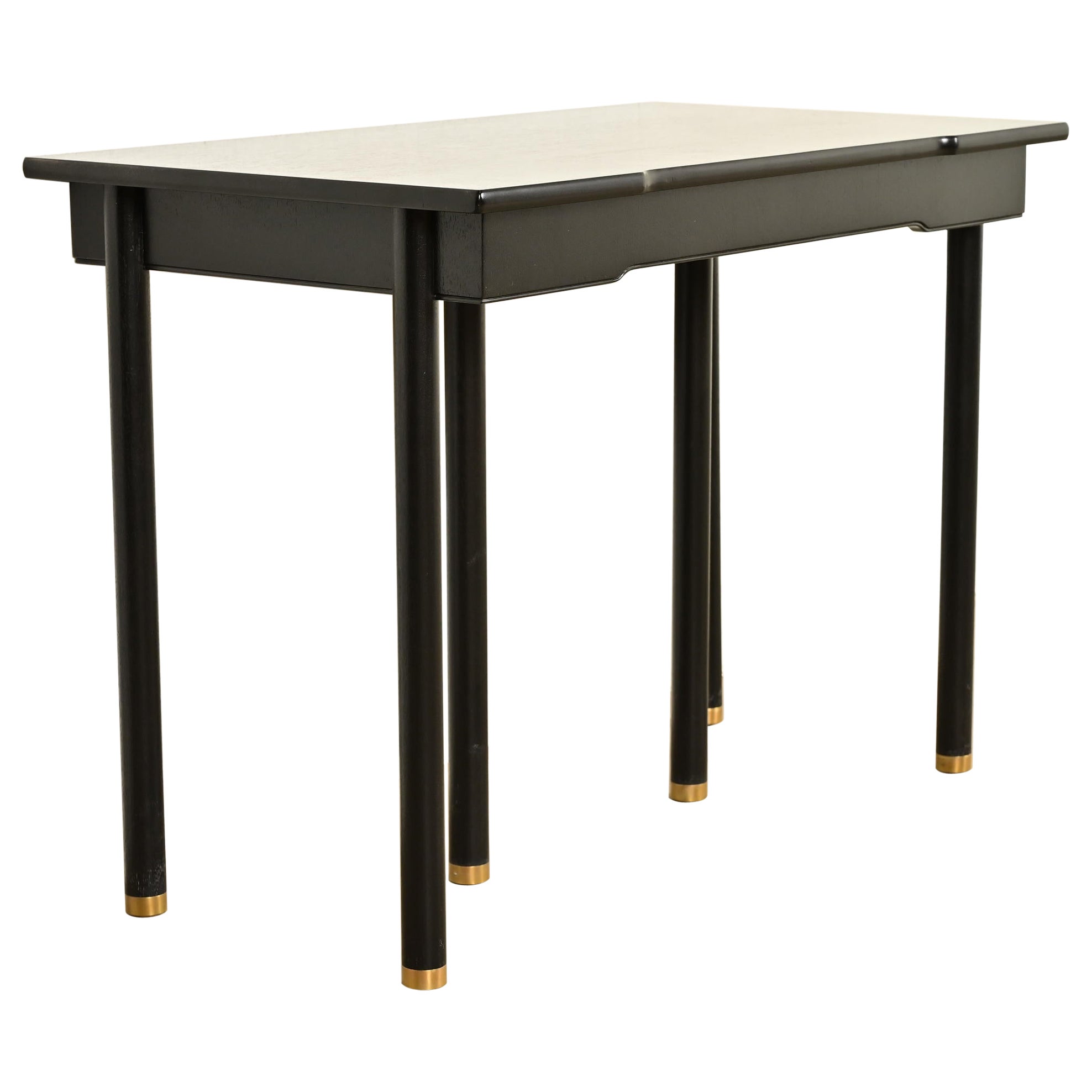 John Widdicomb Mid-Century Modern Console Table, Newly Refinished For Sale