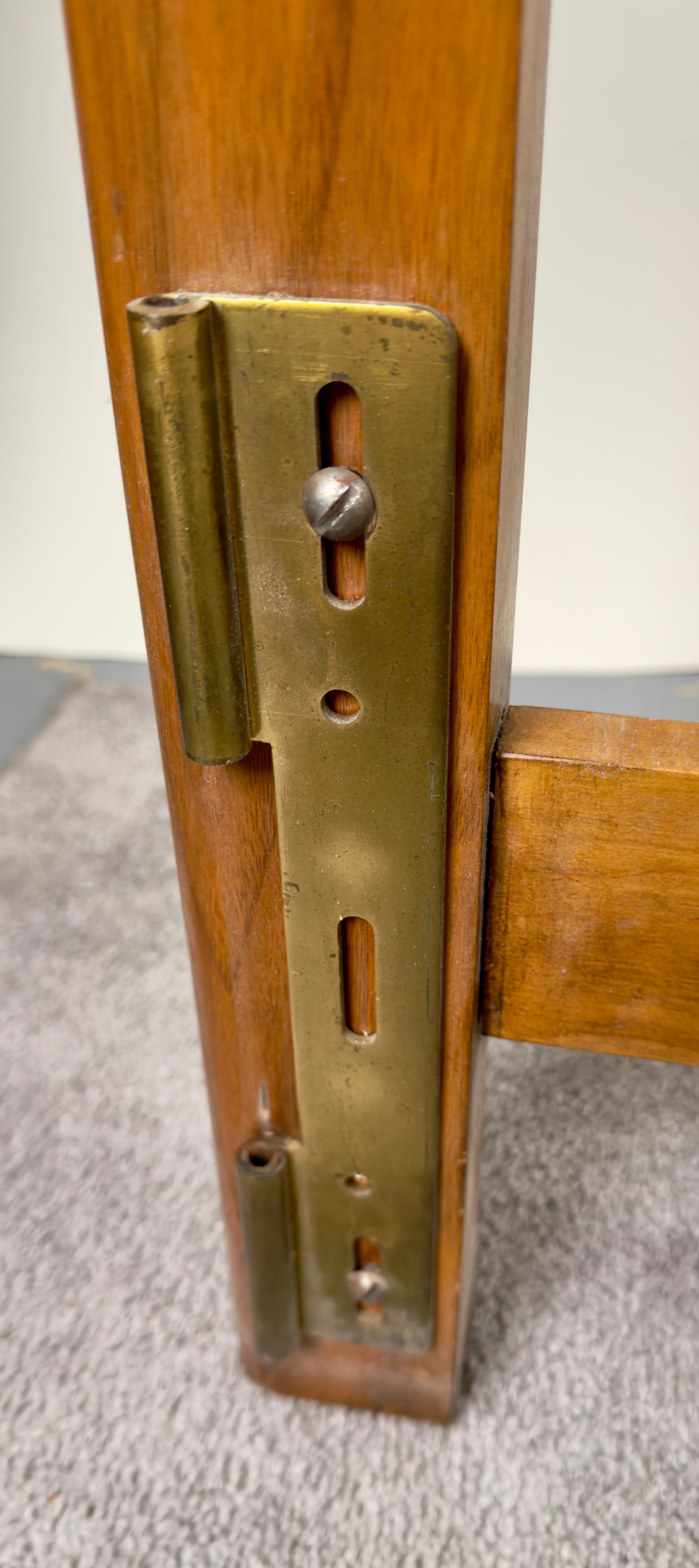 Hand-Crafted John Widdicomb Mid Century Modern King Size Walnut and Brass Headboard