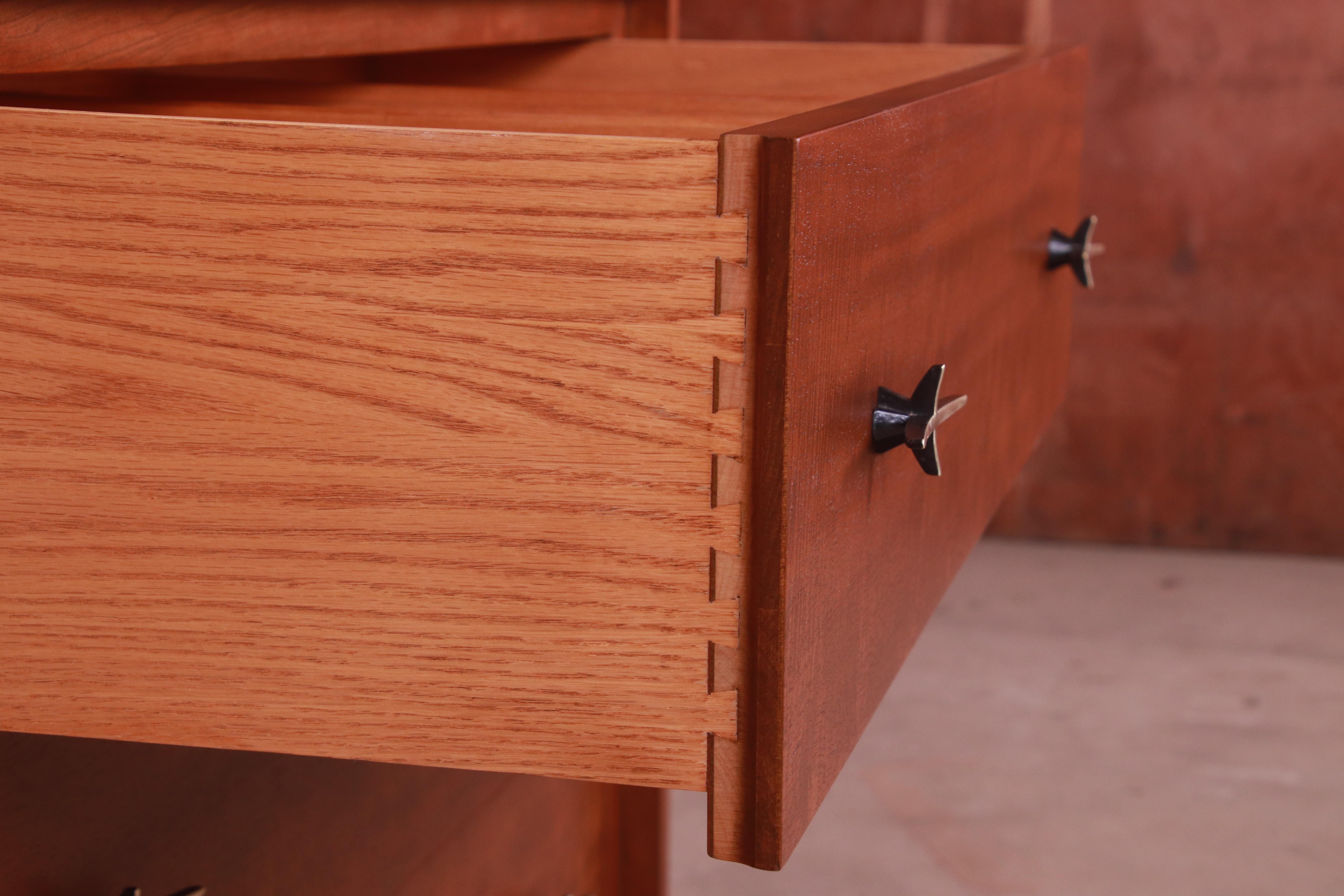 John Widdicomb Mid-Century Modern Mahogany Dresser or Credenza, Newly Refinished For Sale 9