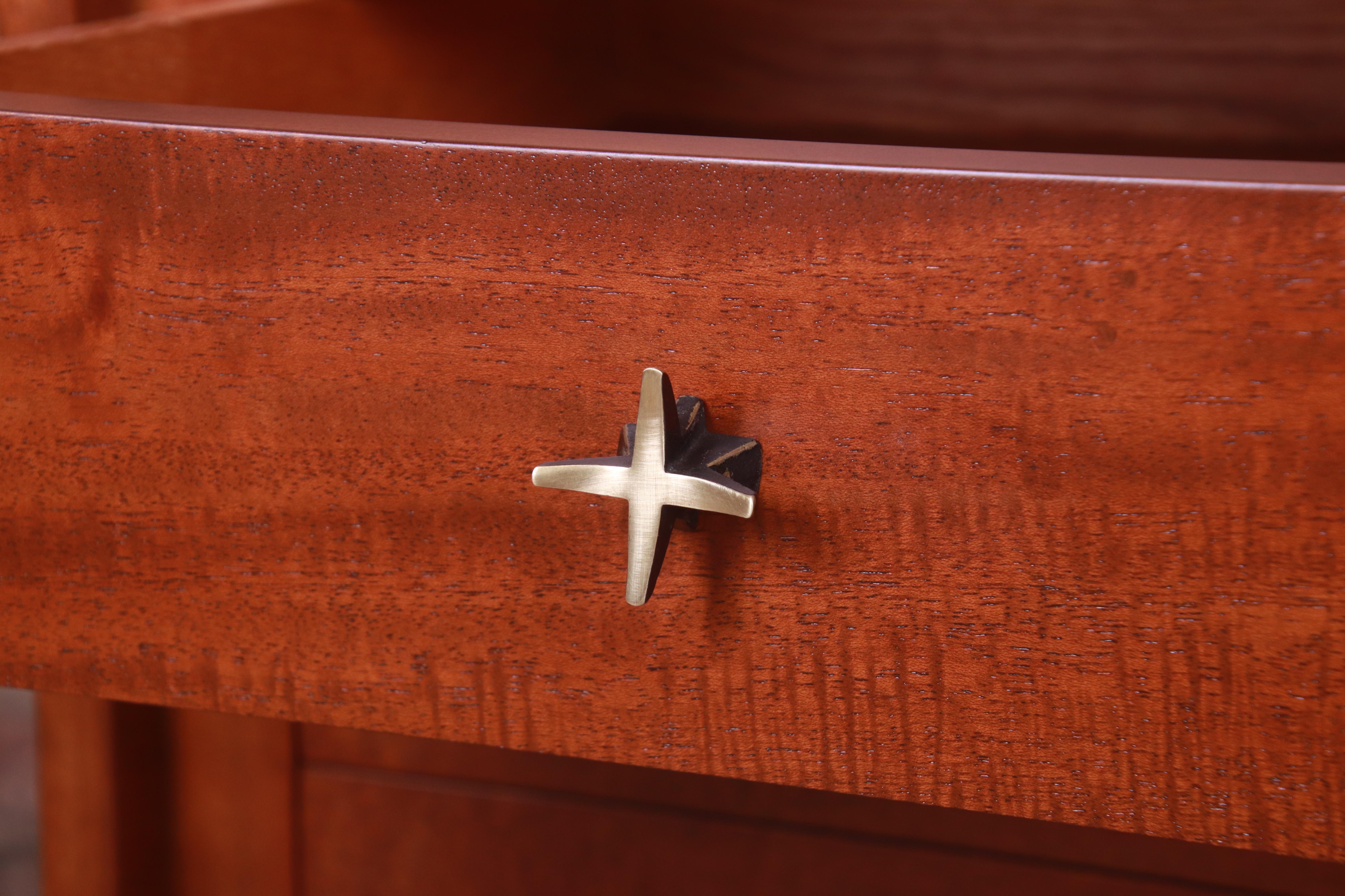 John Widdicomb Mid-Century Modern Mahogany Dresser or Credenza, Newly Refinished For Sale 10