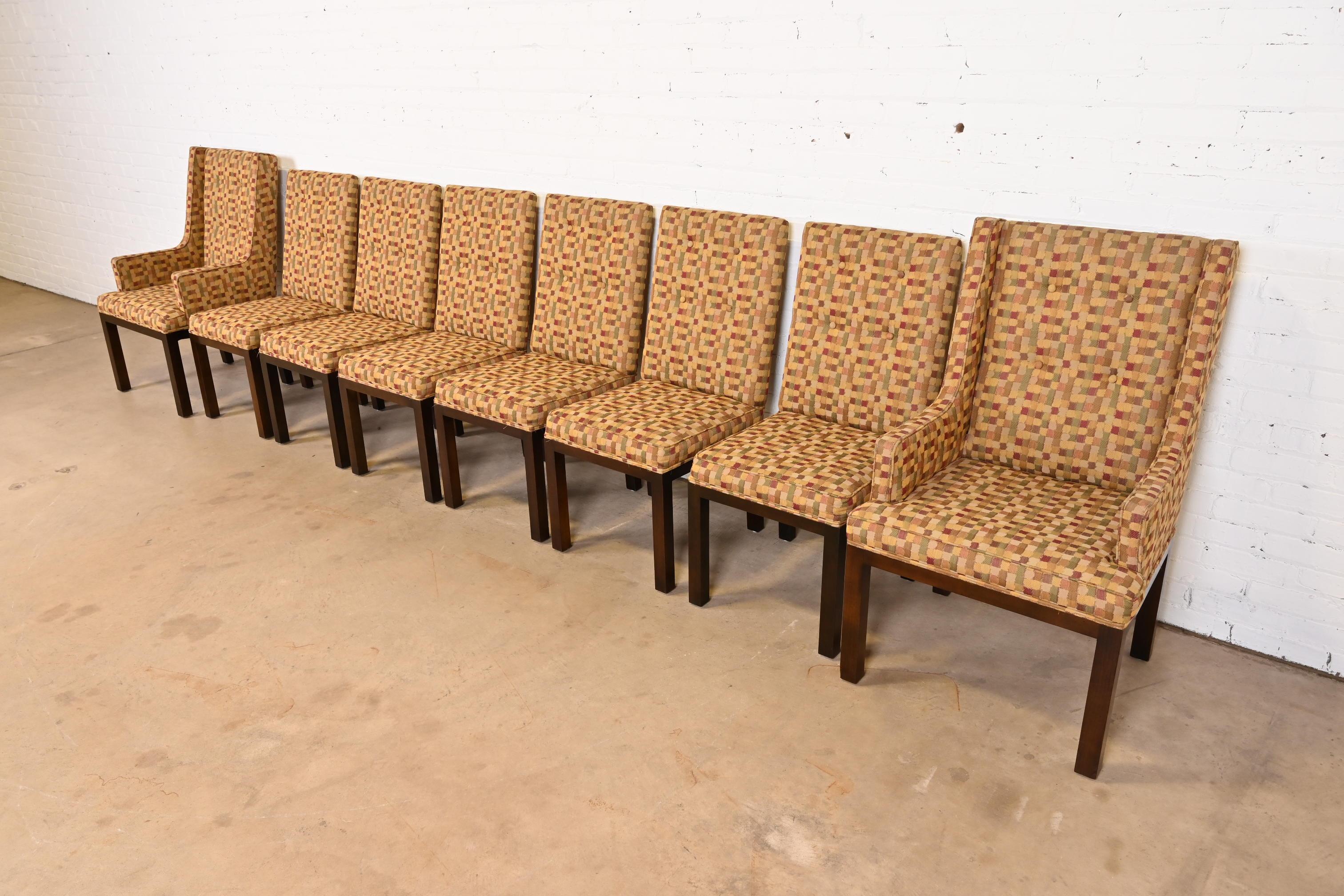 John Widdicomb Mid-Century Modern Parsons Dining Chairs, Set of Eight In Good Condition In South Bend, IN