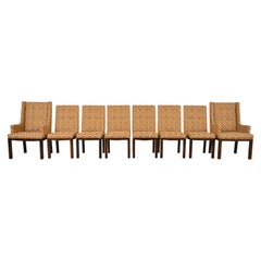 John Widdicomb Mid-Century Modern Parsons Dining Chairs, Set of Eight