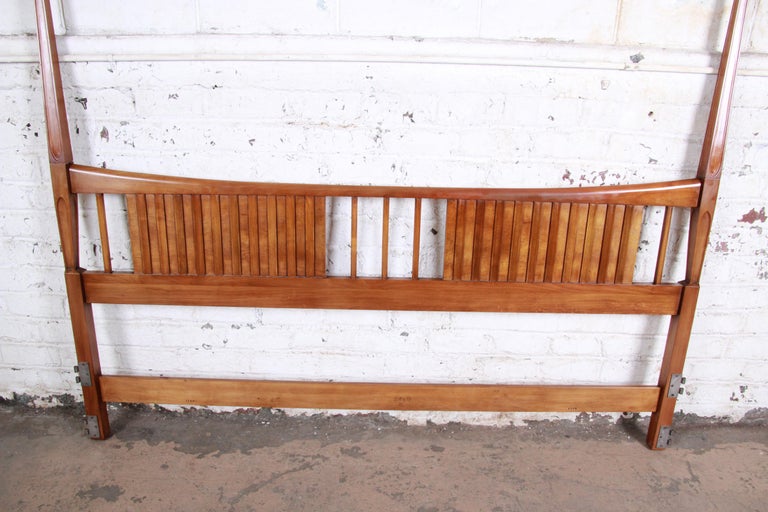 John MidCentury Modern Sculpted Cherrywood King Size