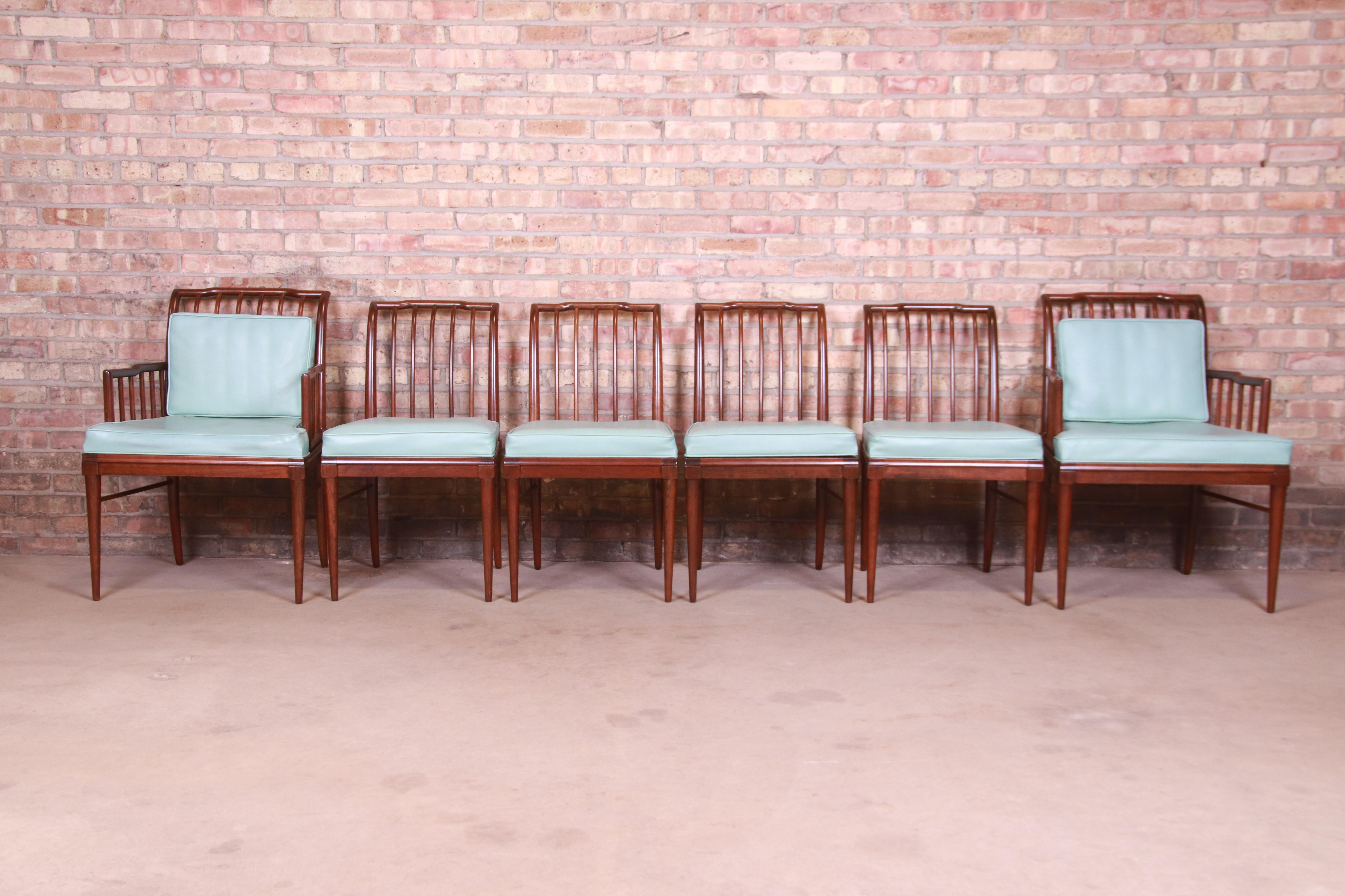 Upholstery John Widdicomb Mid-Century Modern Sculpted Walnut Dining Chairs, Refinished