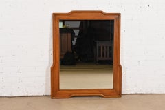 John Widdicomb Mid-Century Modern Solid Cherry Wood Wall Mirror, 1950s