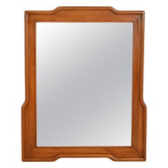 John Widdicomb Mid-Century Modern Solid Cherry Wood Wall Mirror, 1950s