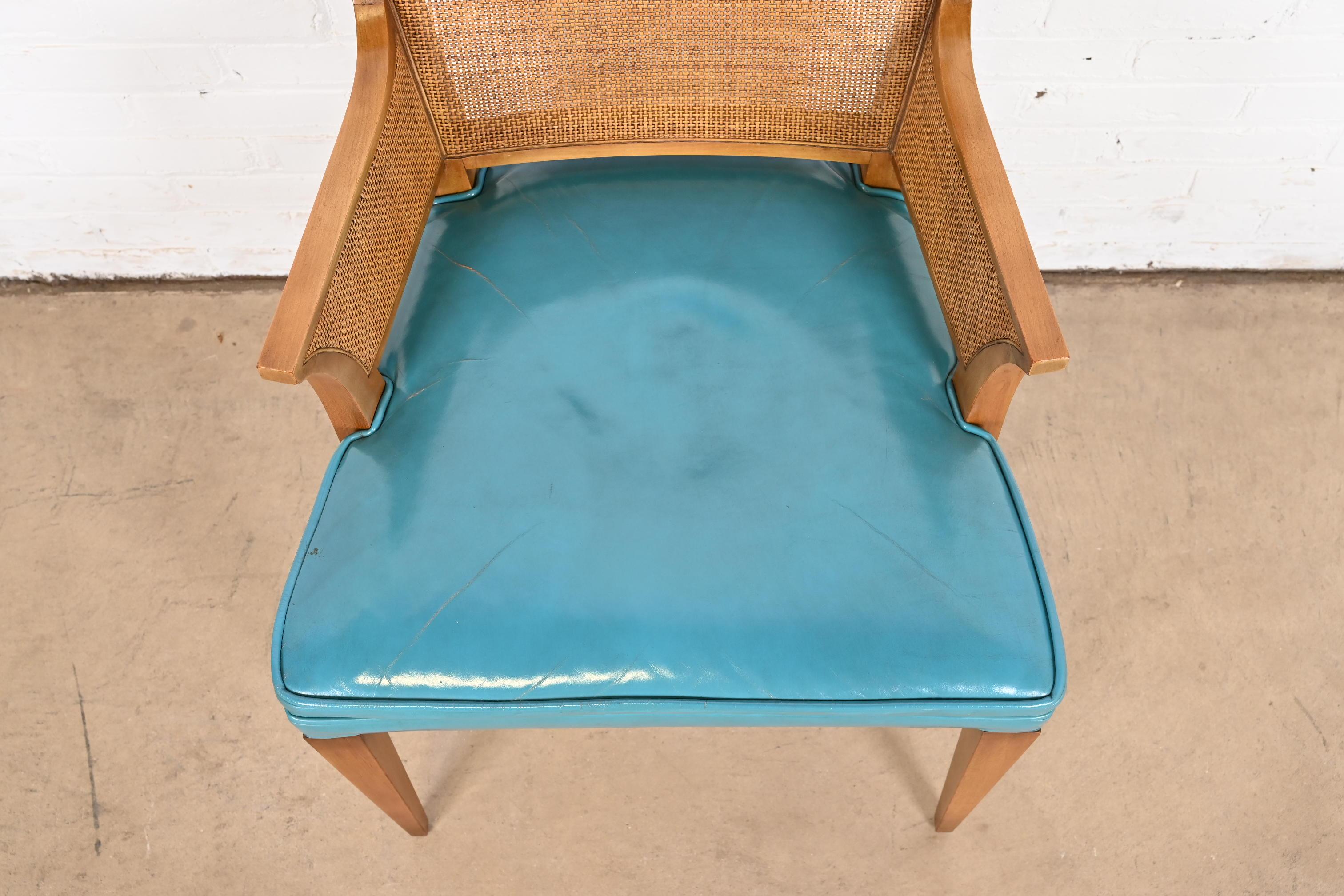 John Widdicomb Modernity Mid-Century Walnut and Cane Dining Chairs, Set of Six (chaises de salle à manger en noyer et en rotin) en vente 8