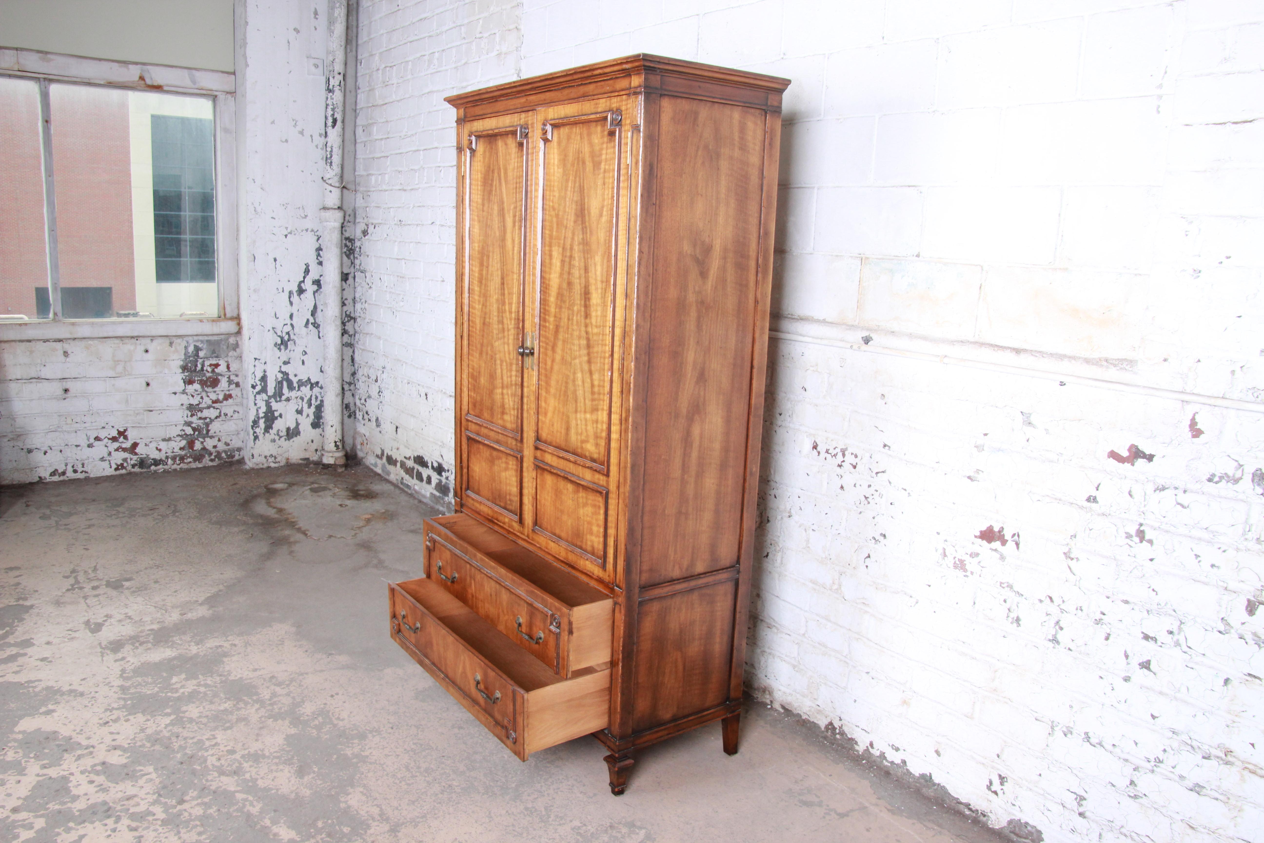 20th Century John Widdicomb Mid-Century Modern Walnut Armoire Dresser, circa 1960s