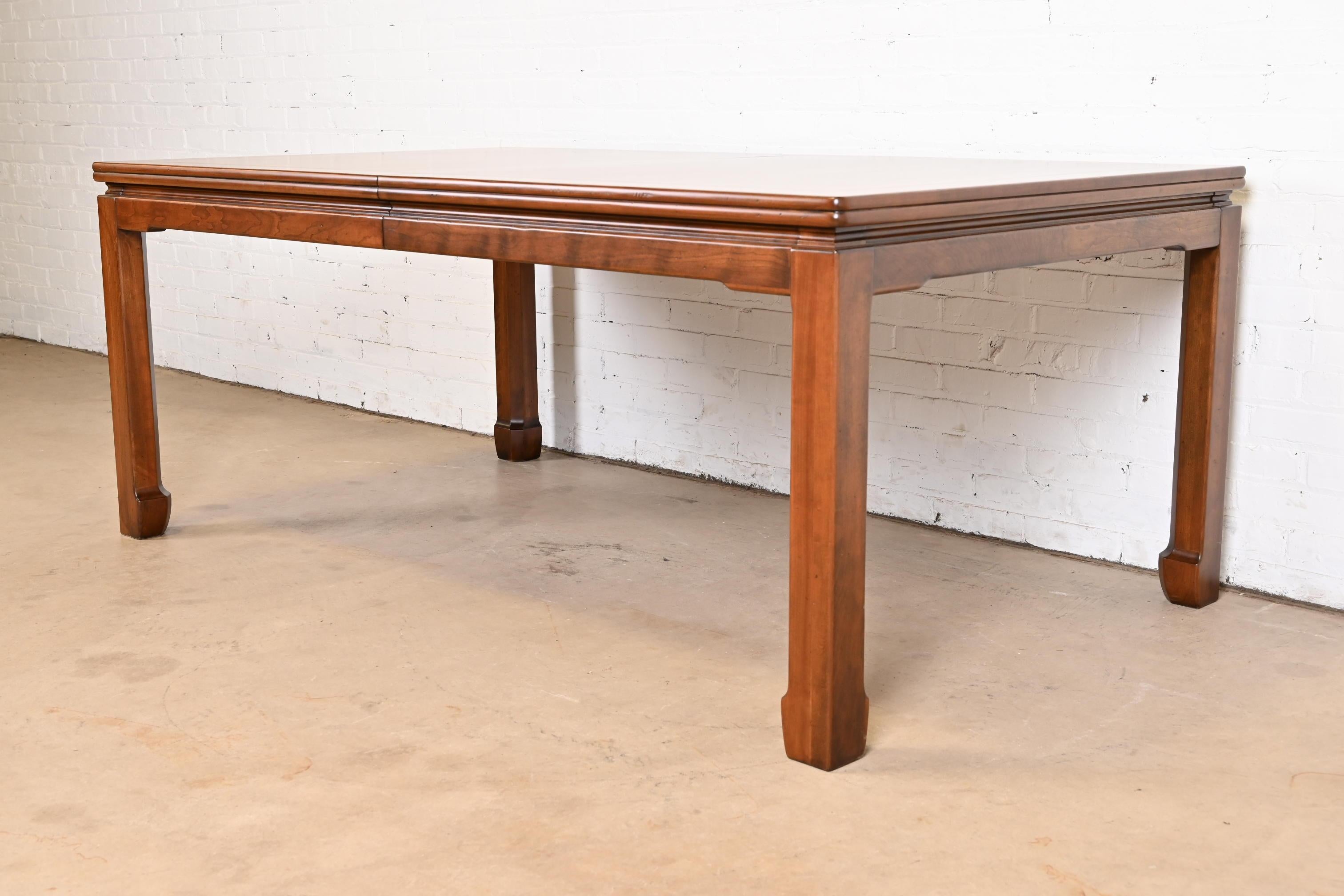John Widdicomb Mid-Century Modern Walnut Dining Table, Newly Refinished For Sale 8