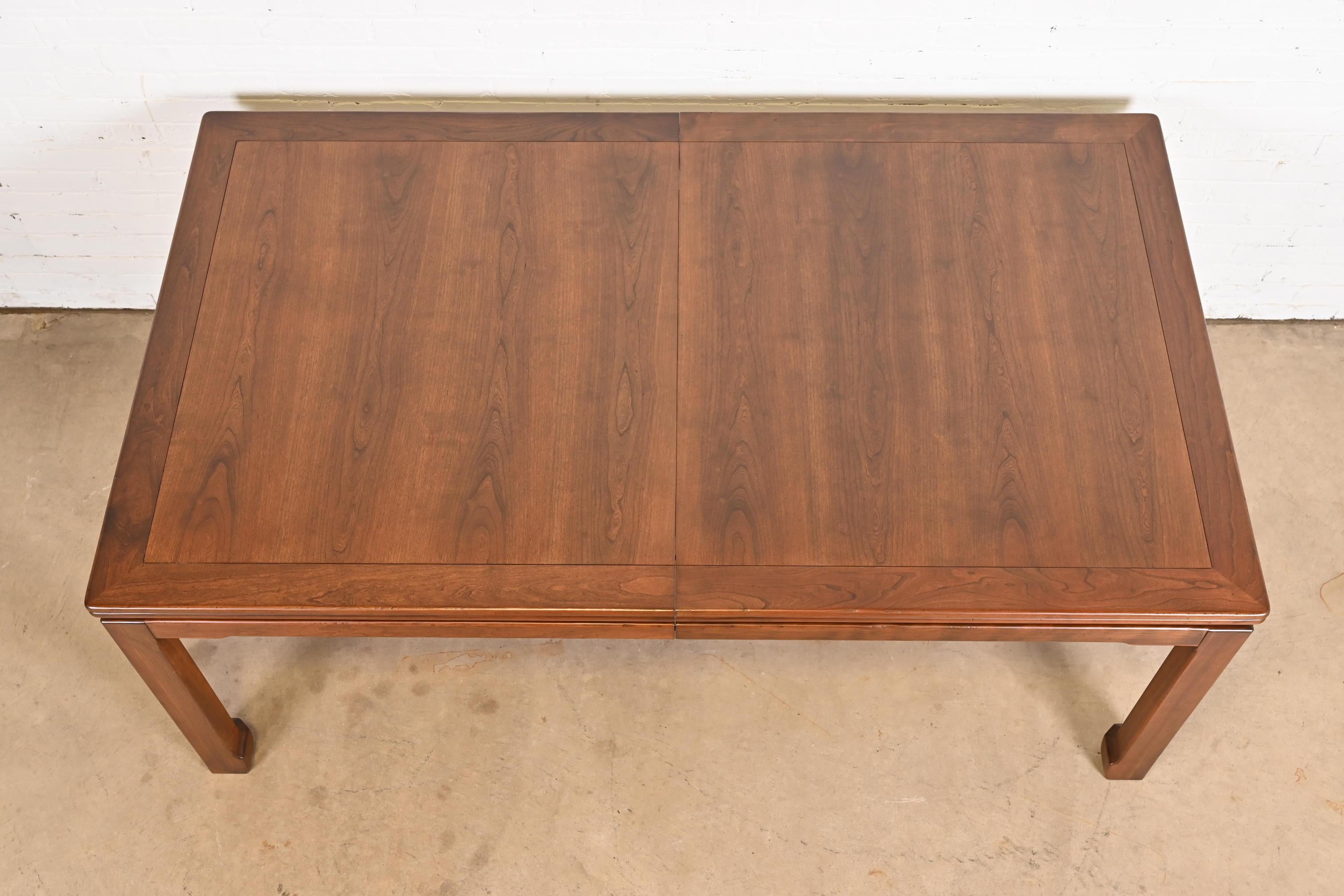 John Widdicomb Mid-Century Modern Walnut Dining Table, Newly Refinished For Sale 11